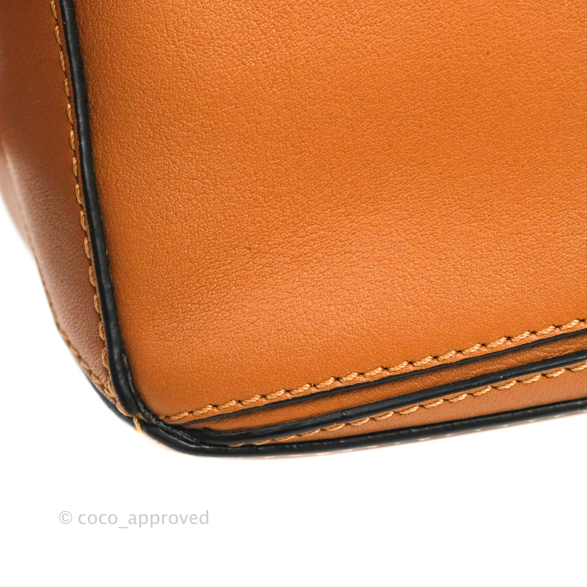 Loewe Mini Puzzle Bag Tan Calfskin Palladium Hardware