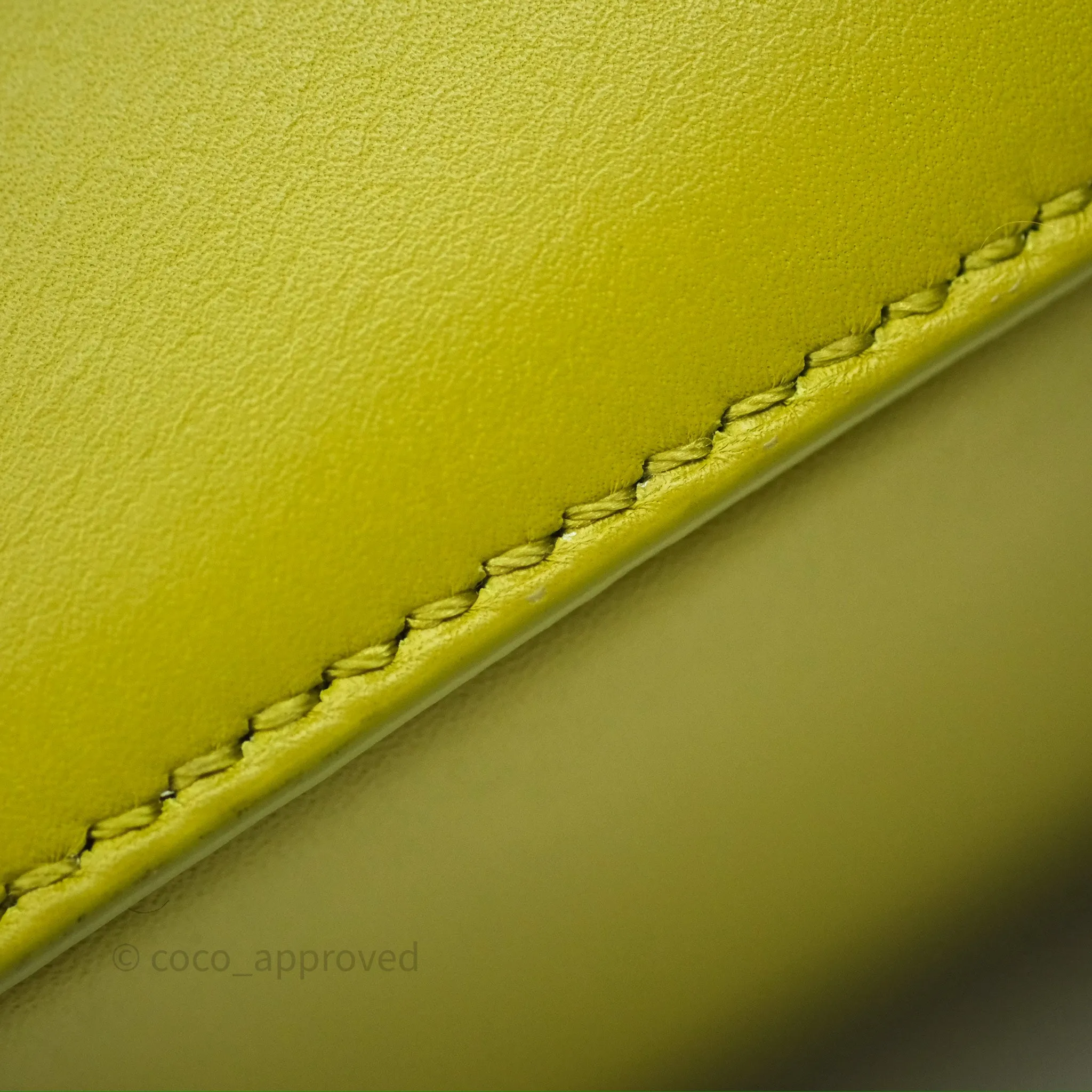 Loewe Mini Puzzle Edge Bag in Lime Smooth Calfskin