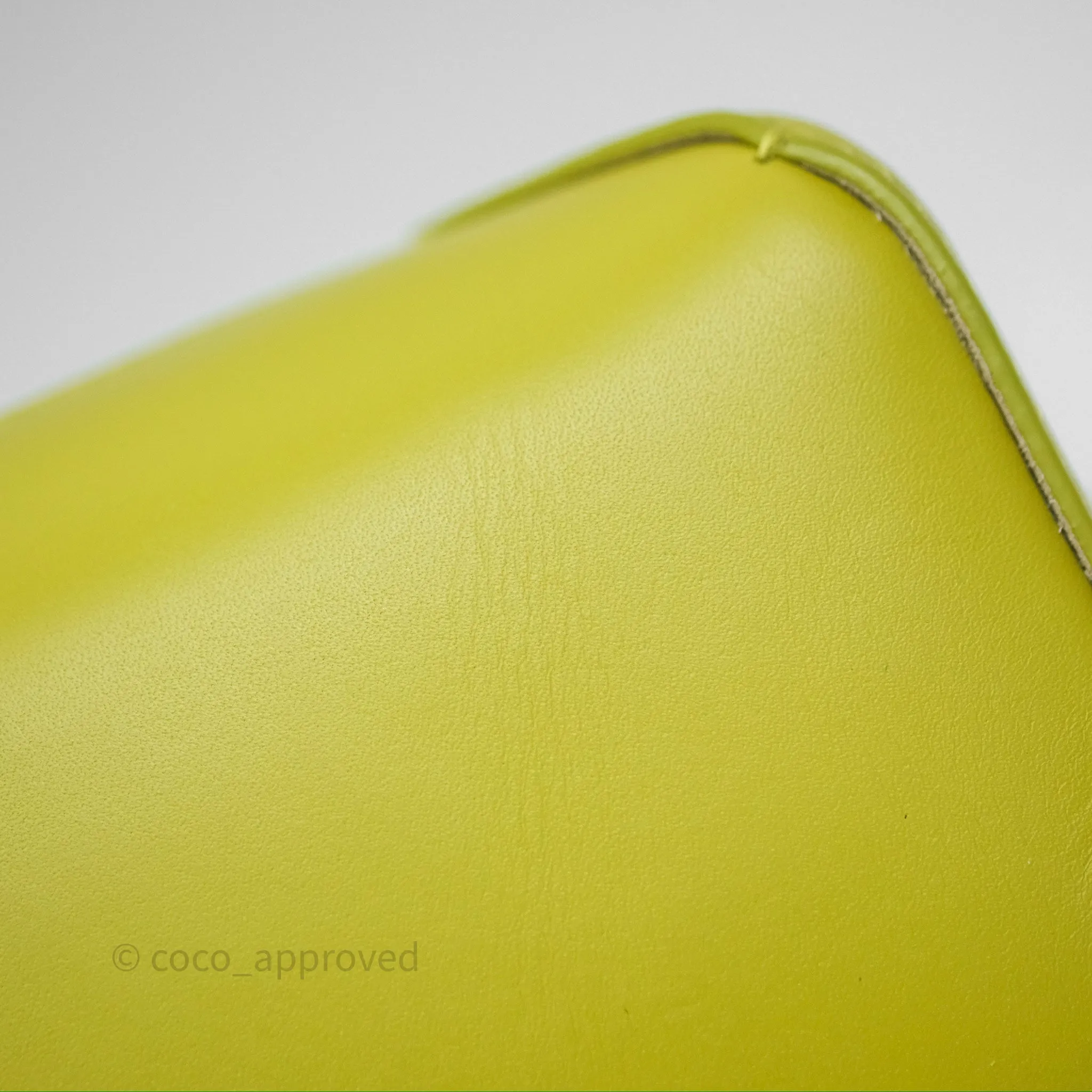 Loewe Mini Puzzle Edge Bag in Lime Smooth Calfskin