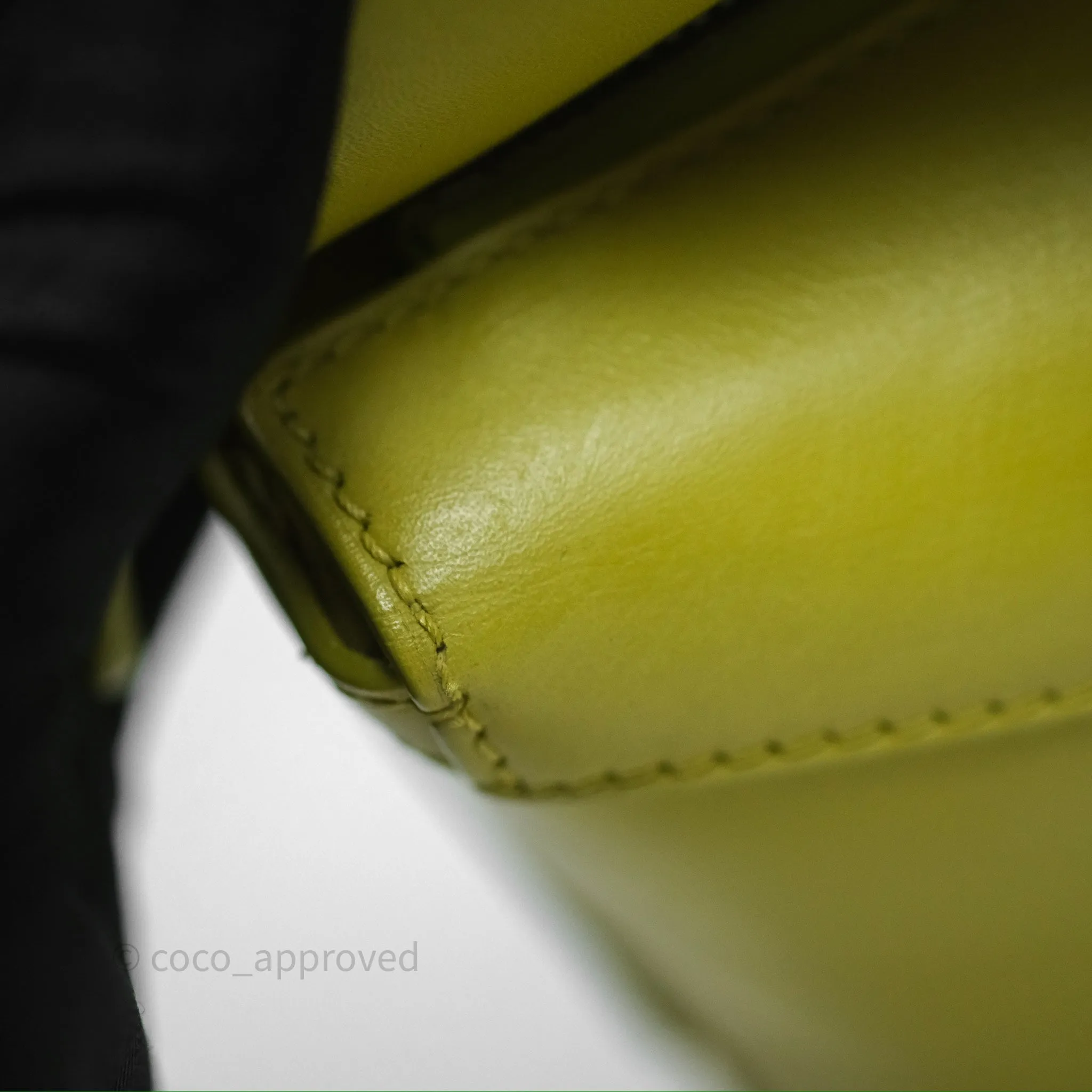 Loewe Mini Puzzle Edge Bag in Lime Smooth Calfskin