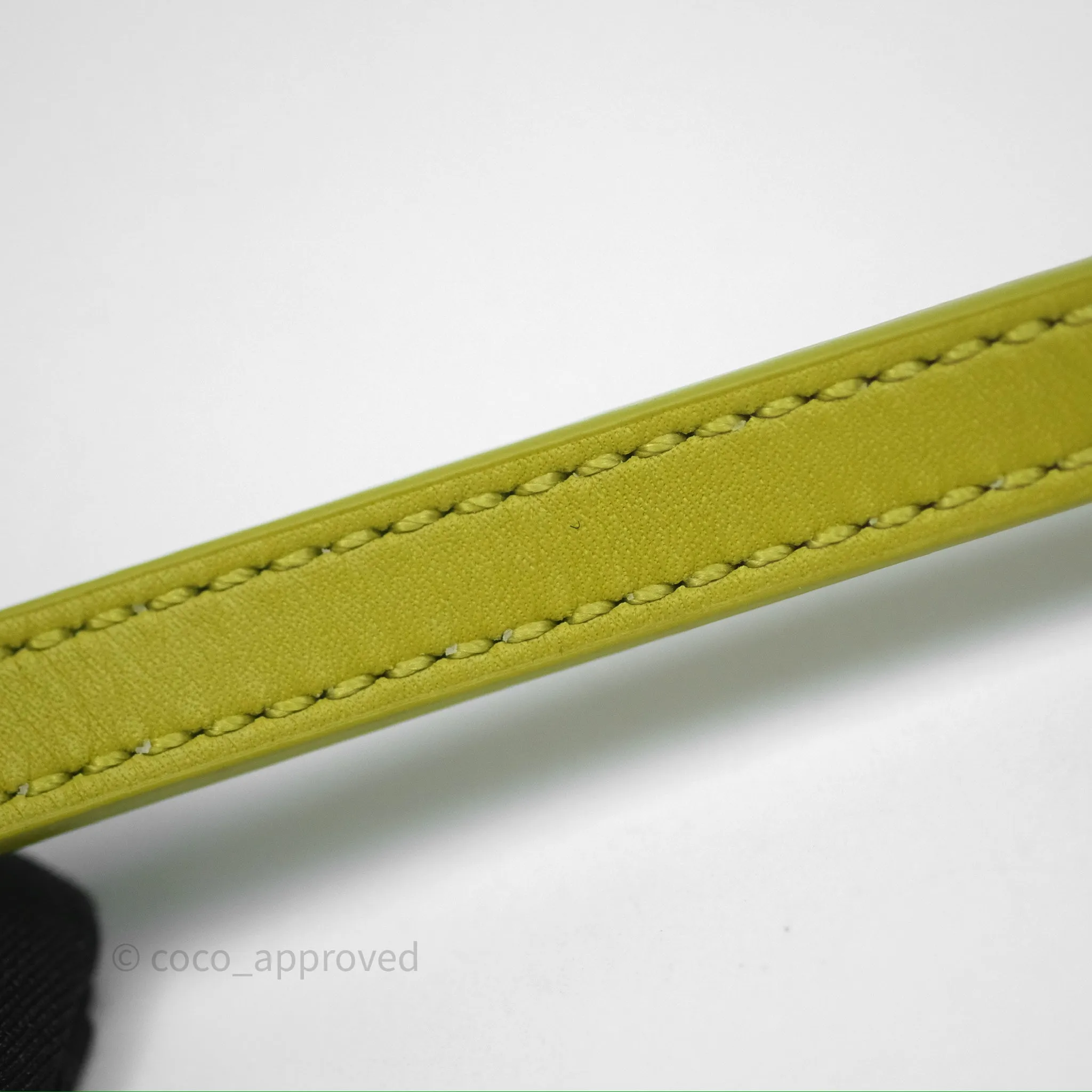 Loewe Mini Puzzle Edge Bag in Lime Smooth Calfskin