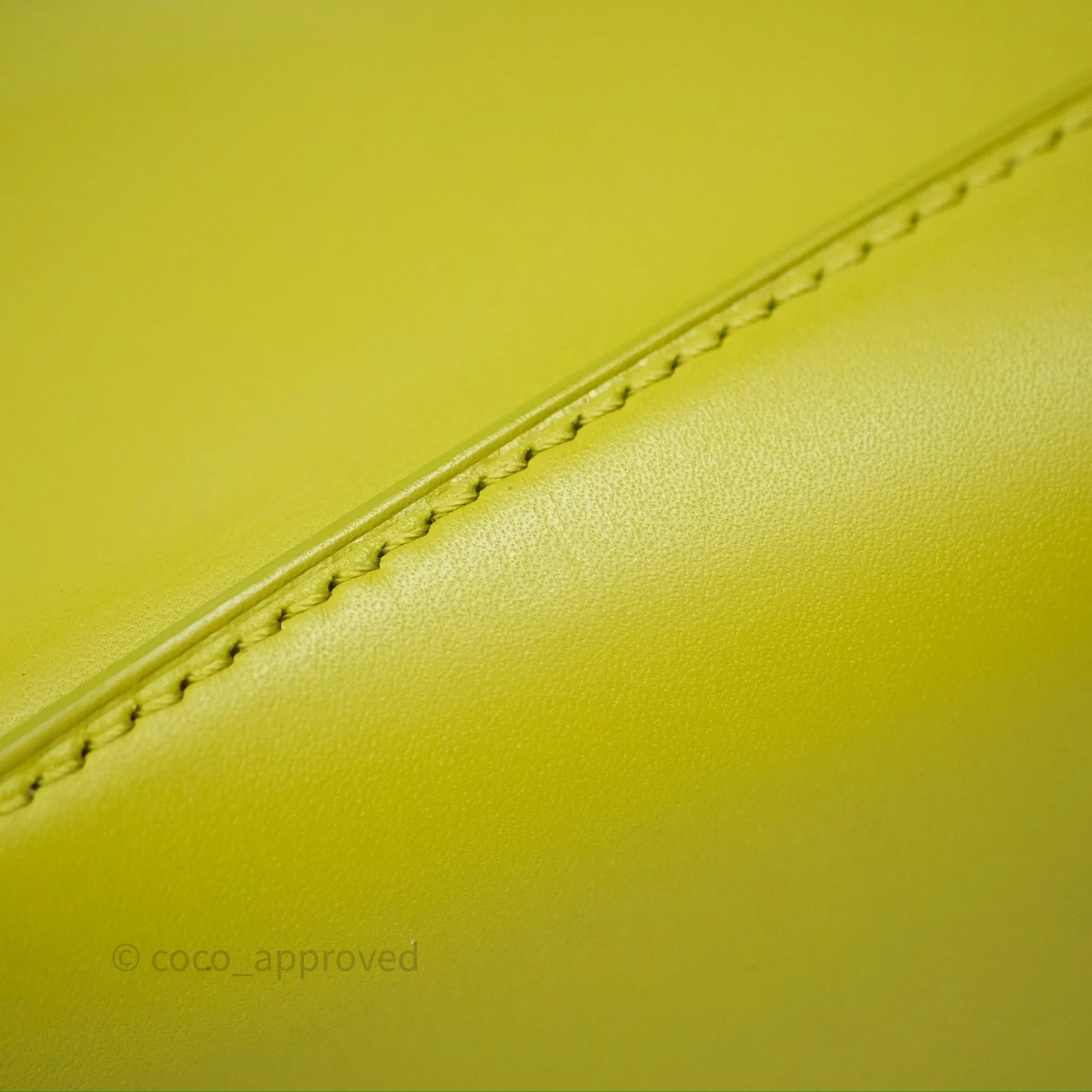 Loewe Mini Puzzle Edge Bag in Lime Smooth Calfskin