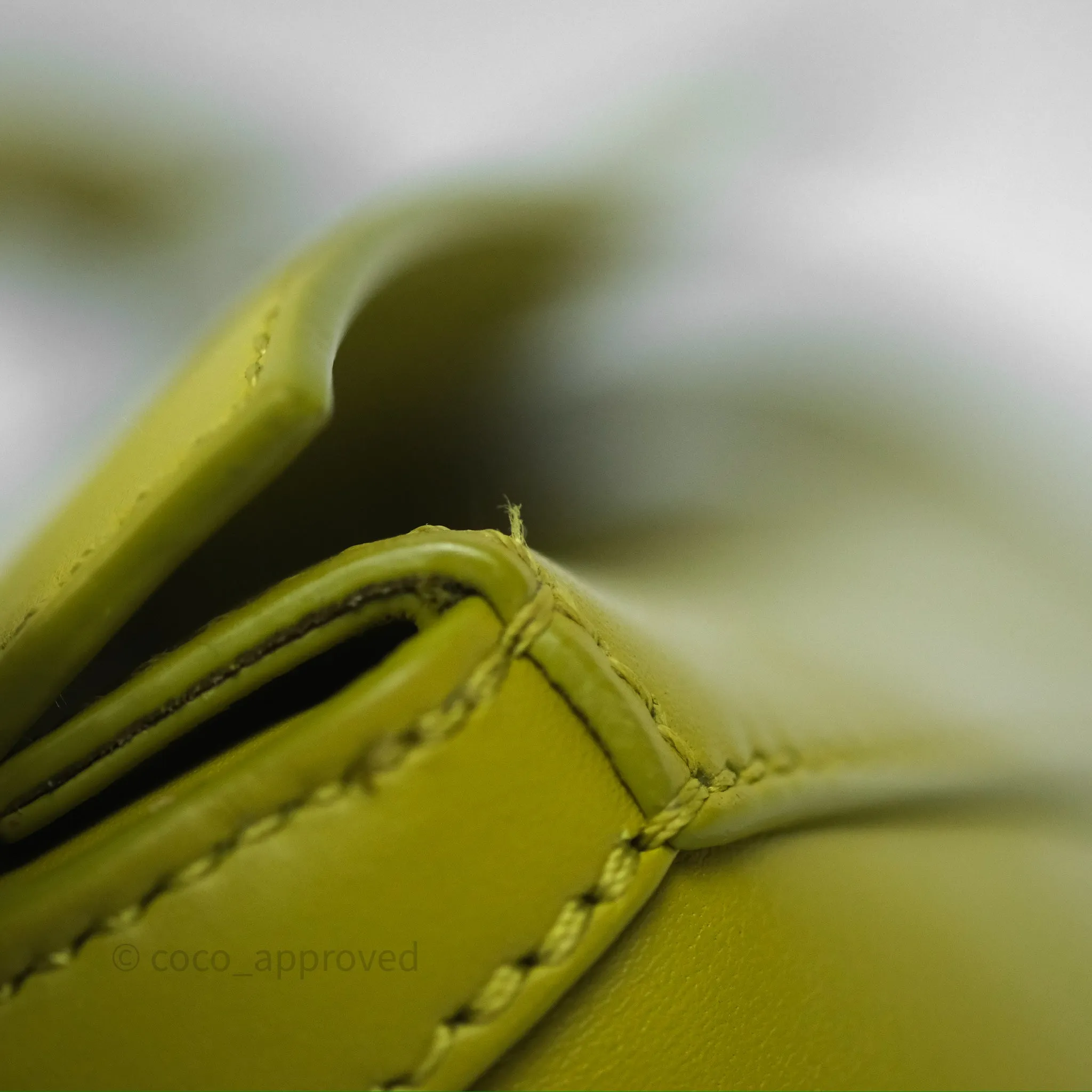 Loewe Mini Puzzle Edge Bag in Lime Smooth Calfskin