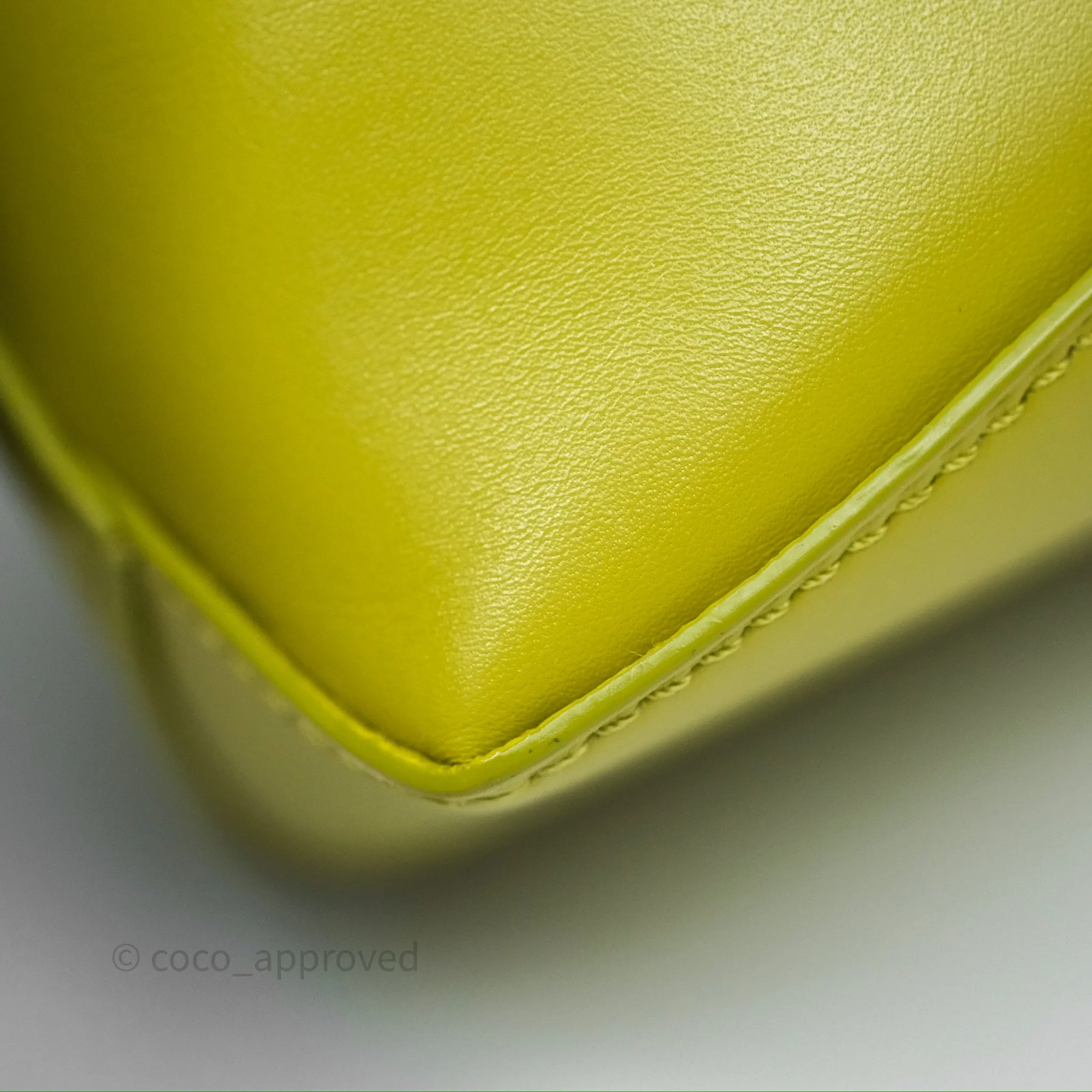 Loewe Mini Puzzle Edge Bag in Lime Smooth Calfskin