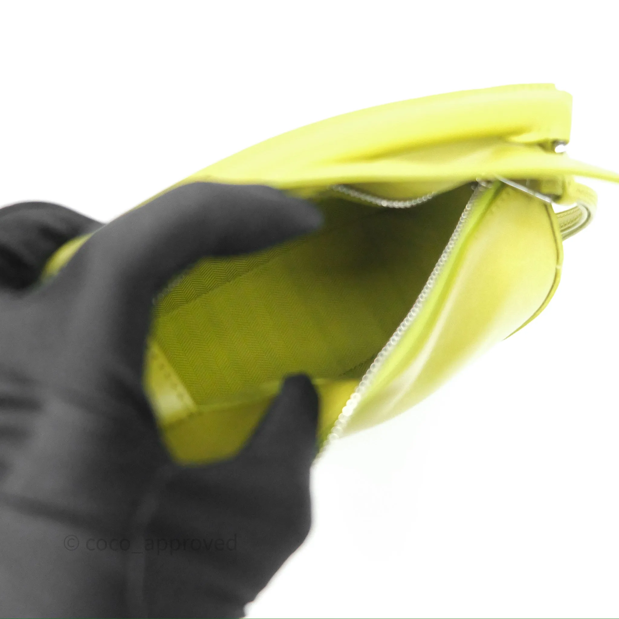 Loewe Mini Puzzle Edge Bag in Lime Smooth Calfskin