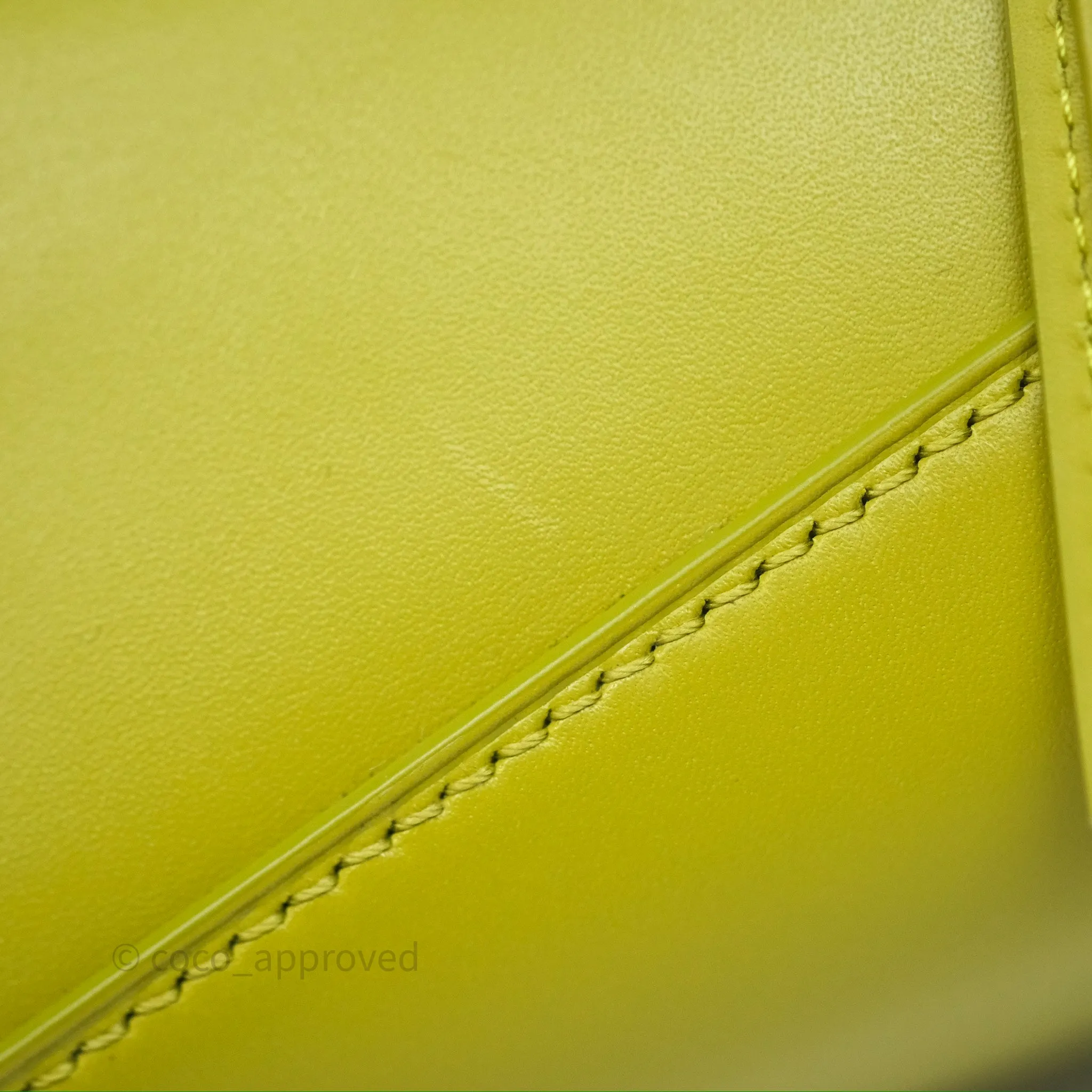Loewe Mini Puzzle Edge Bag in Lime Smooth Calfskin