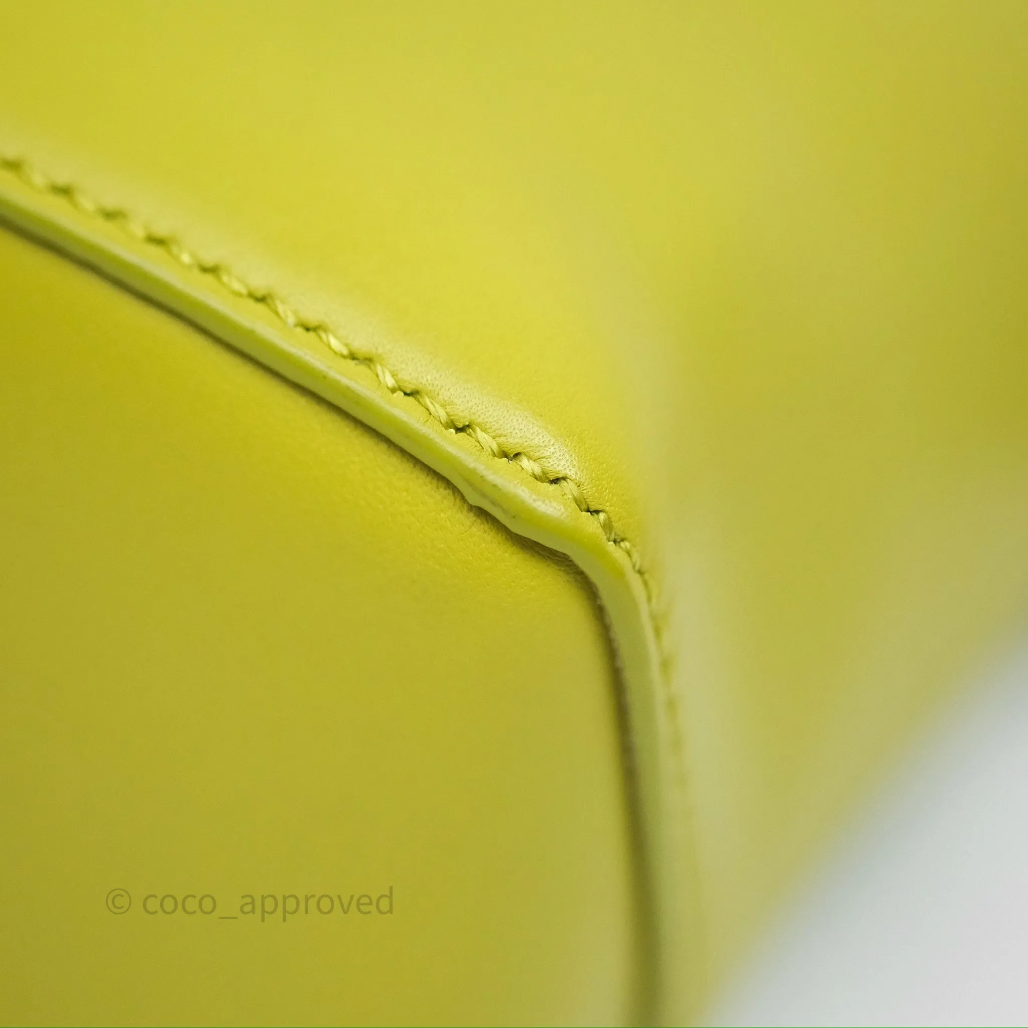 Loewe Mini Puzzle Edge Bag in Lime Smooth Calfskin