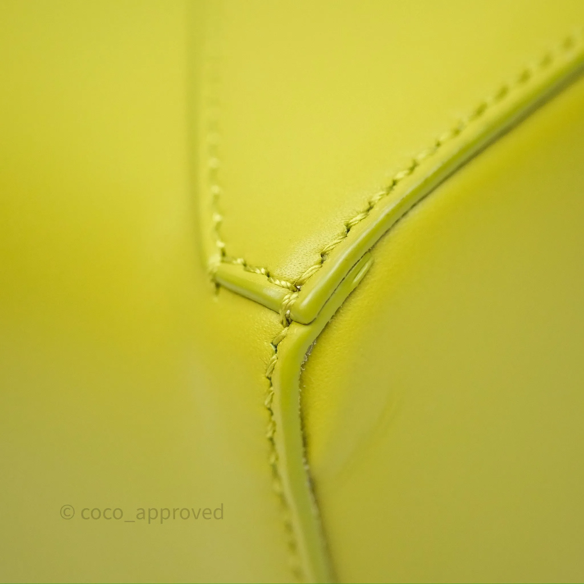 Loewe Mini Puzzle Edge Bag in Lime Smooth Calfskin