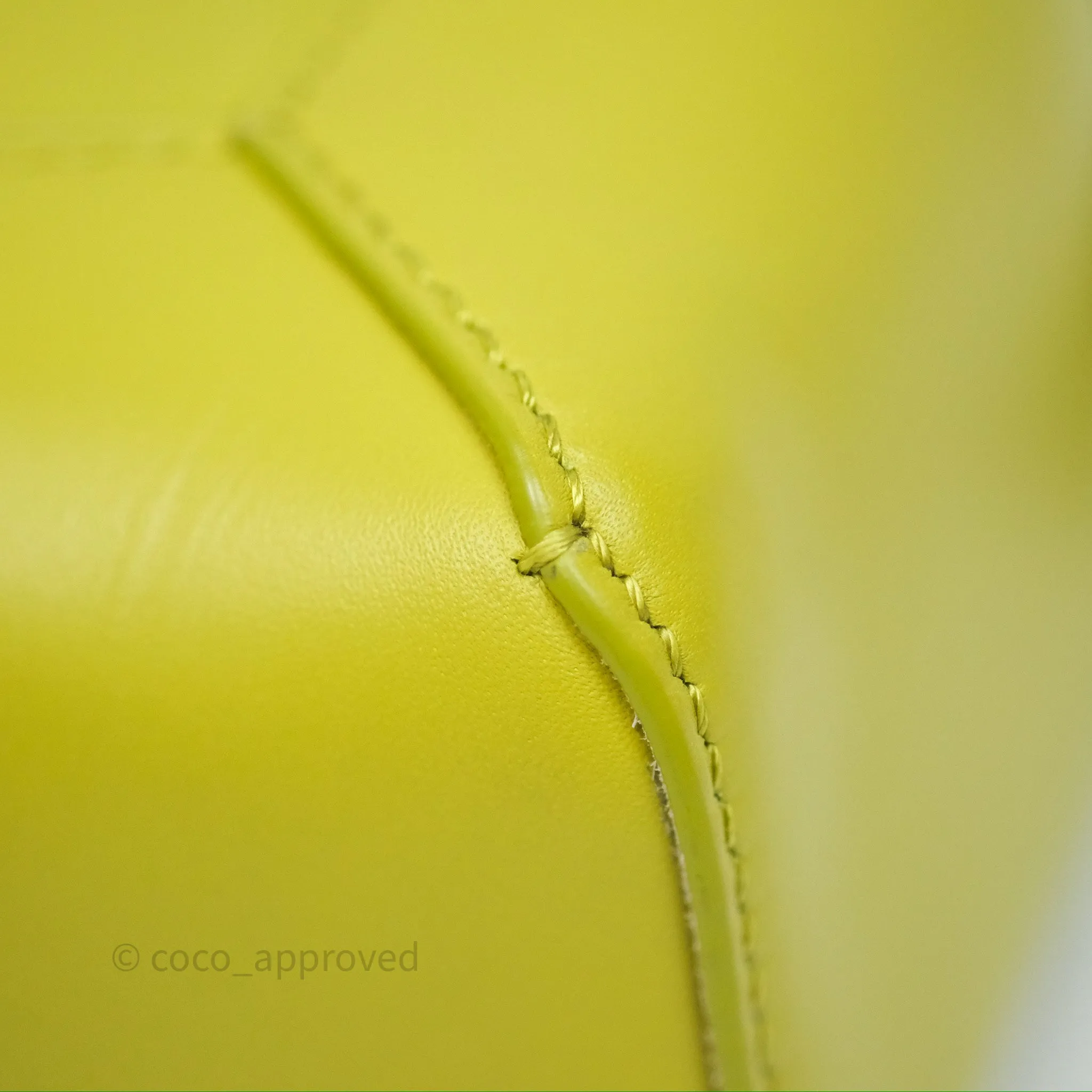 Loewe Mini Puzzle Edge Bag in Lime Smooth Calfskin