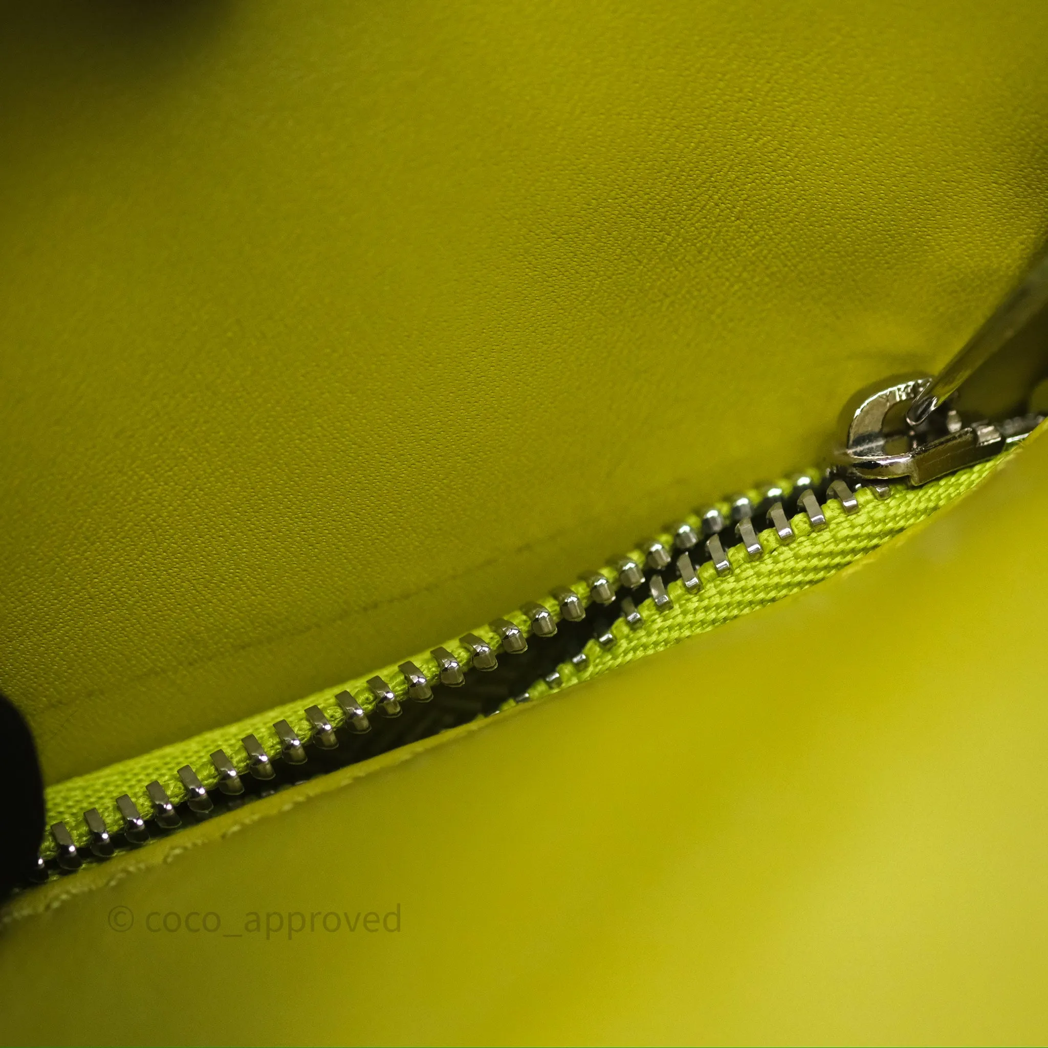 Loewe Mini Puzzle Edge Bag in Lime Smooth Calfskin