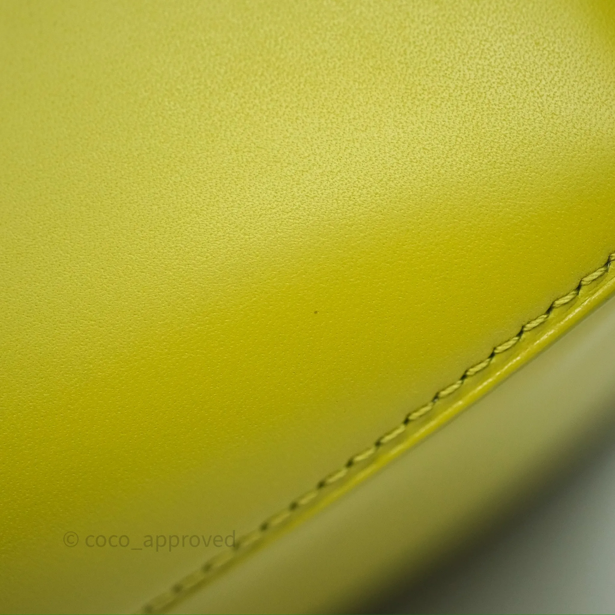 Loewe Mini Puzzle Edge Bag in Lime Smooth Calfskin