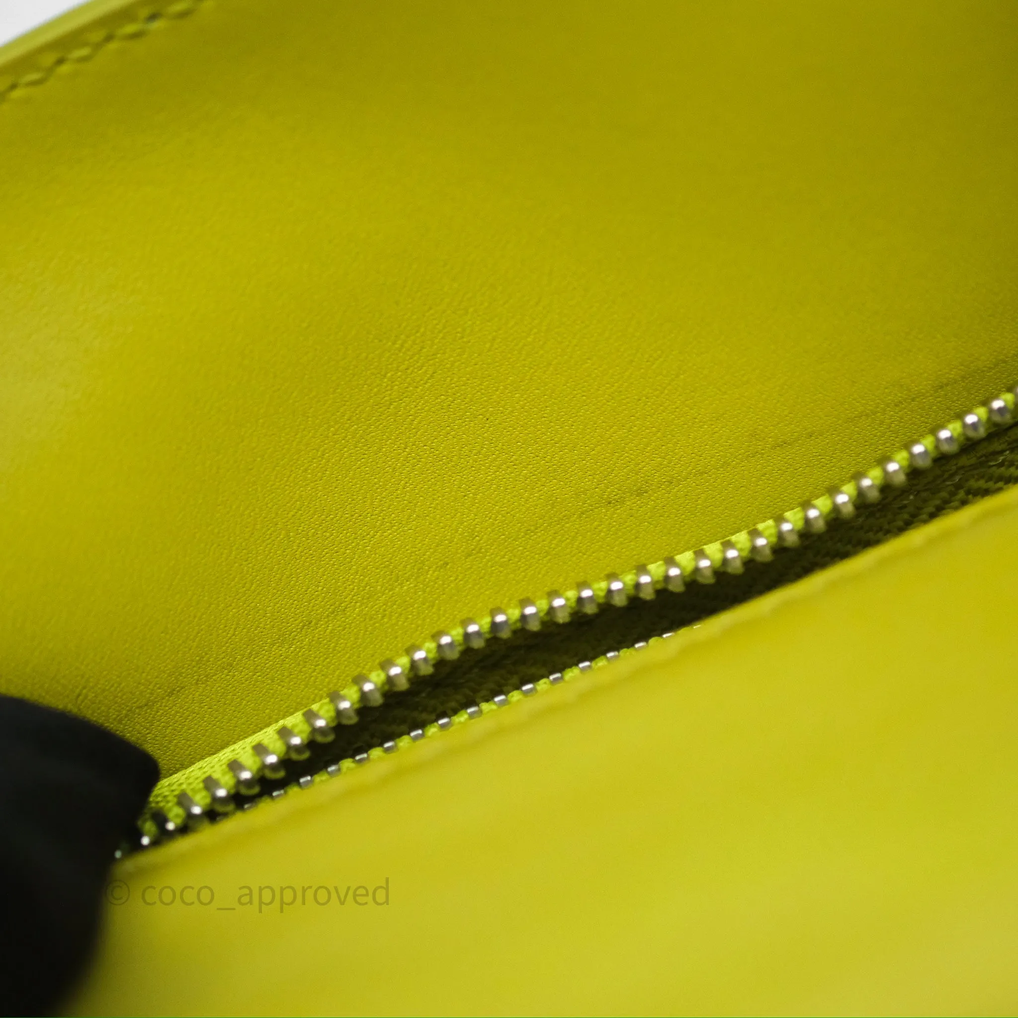 Loewe Mini Puzzle Edge Bag in Lime Smooth Calfskin