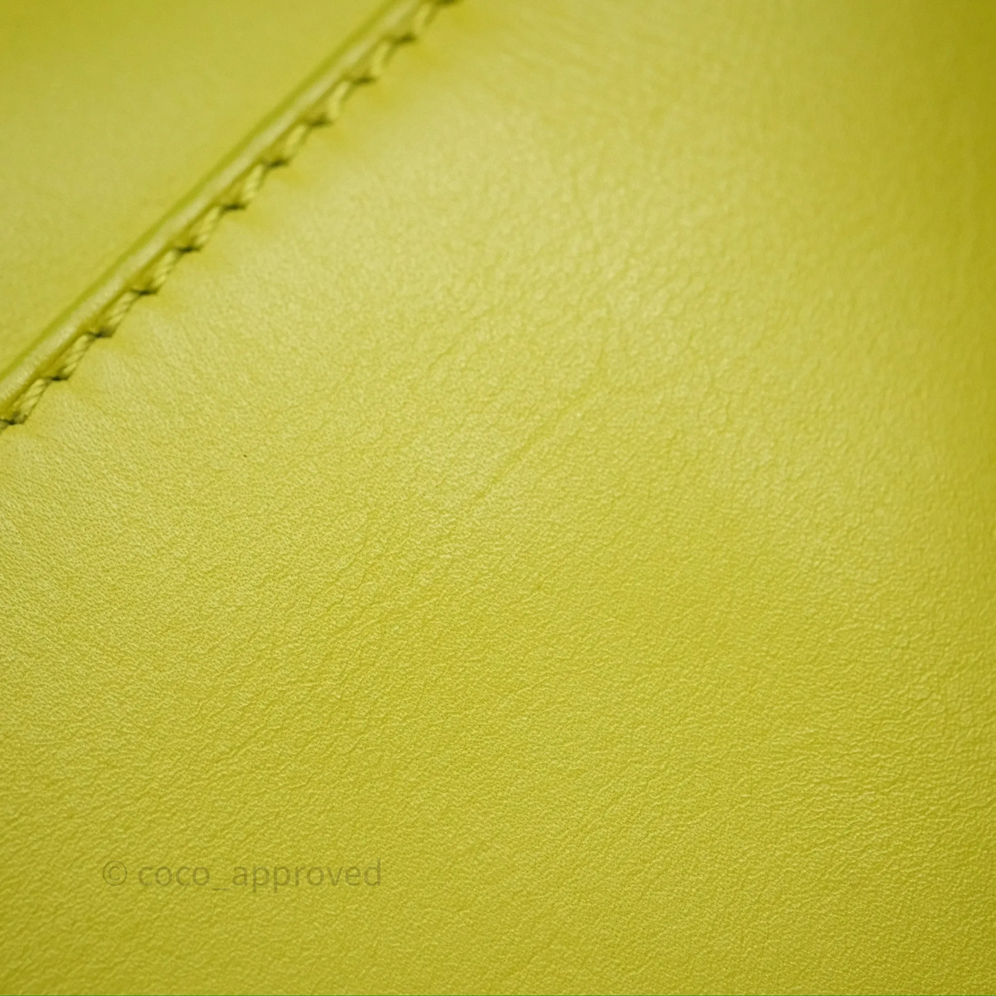 Loewe Mini Puzzle Edge Bag in Lime Smooth Calfskin