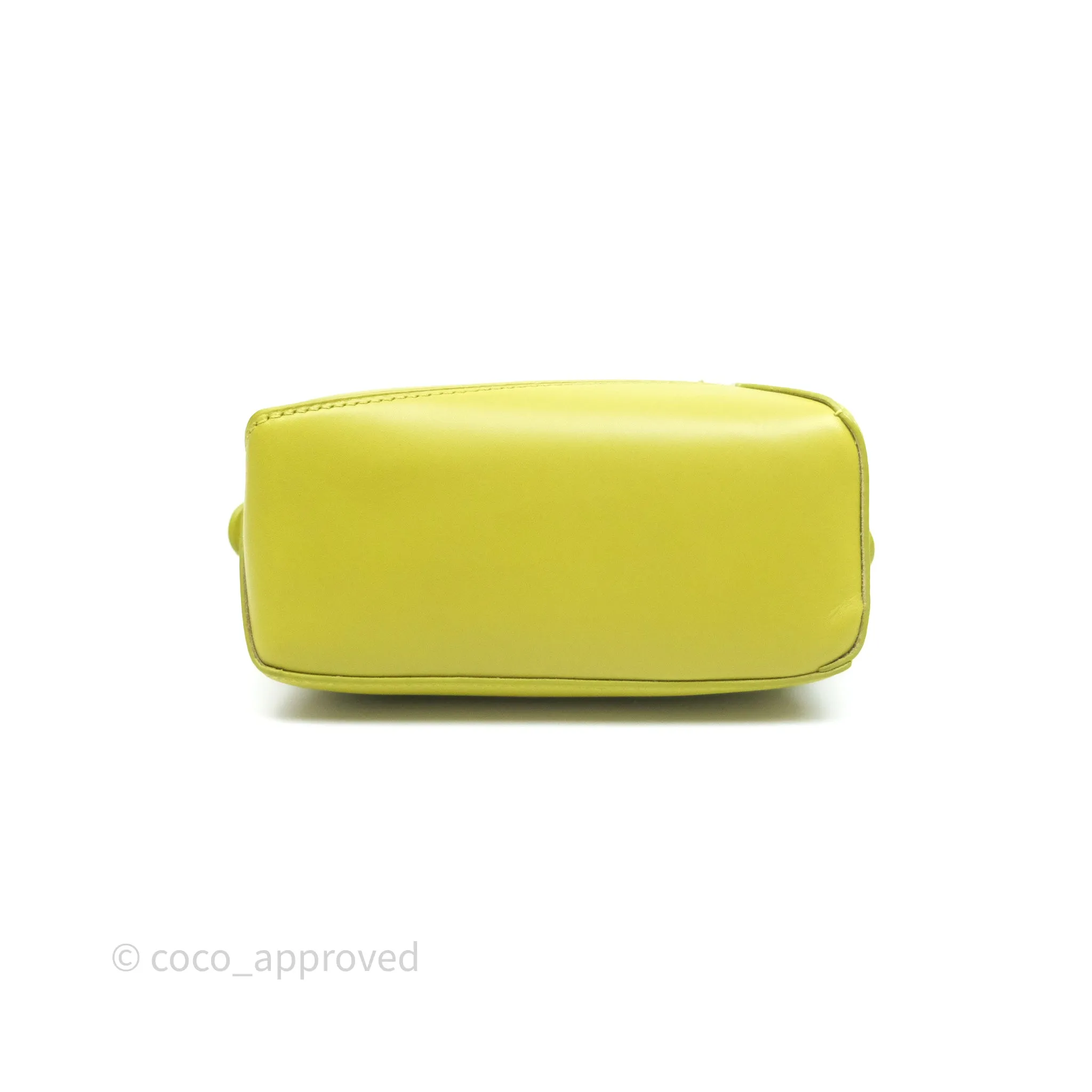 Loewe Mini Puzzle Edge Bag in Lime Smooth Calfskin