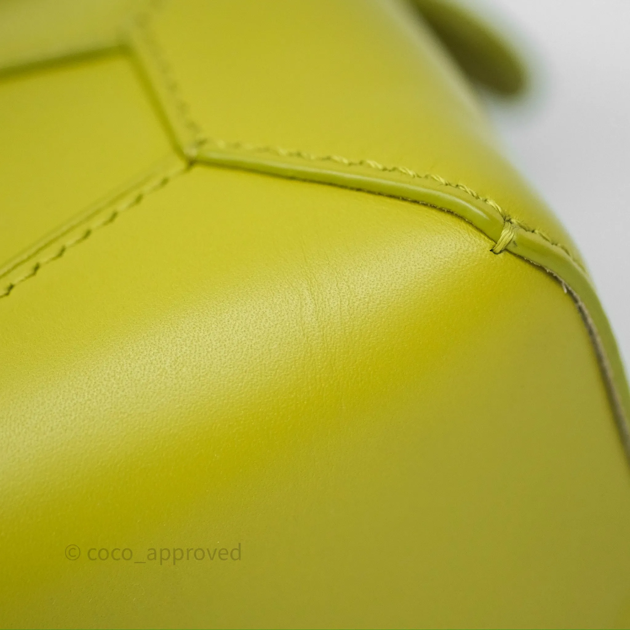 Loewe Mini Puzzle Edge Bag in Lime Smooth Calfskin