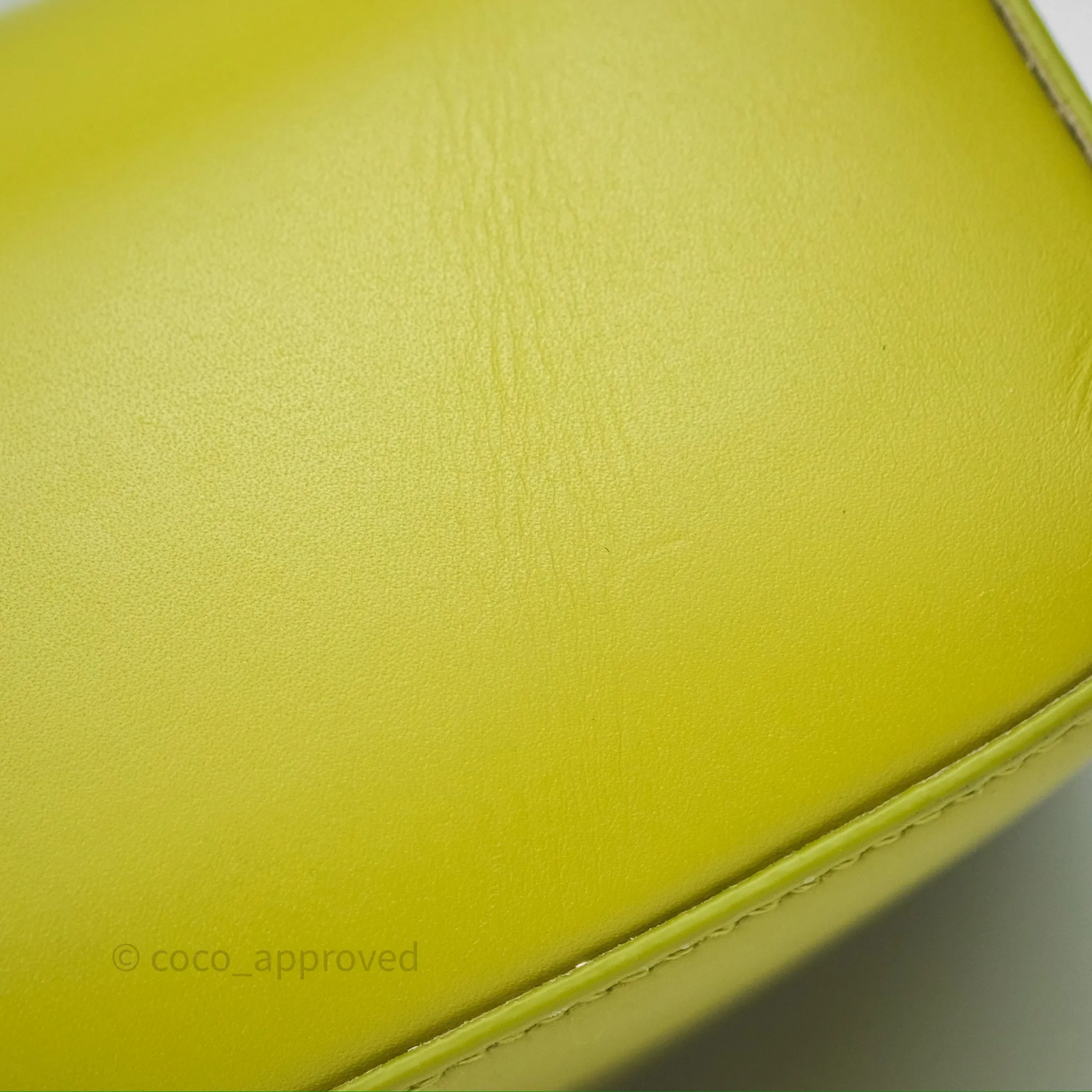 Loewe Mini Puzzle Edge Bag in Lime Smooth Calfskin