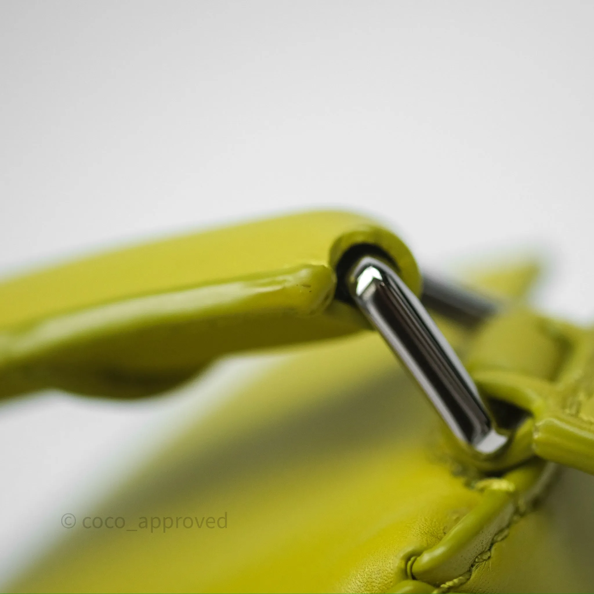 Loewe Mini Puzzle Edge Bag in Lime Smooth Calfskin