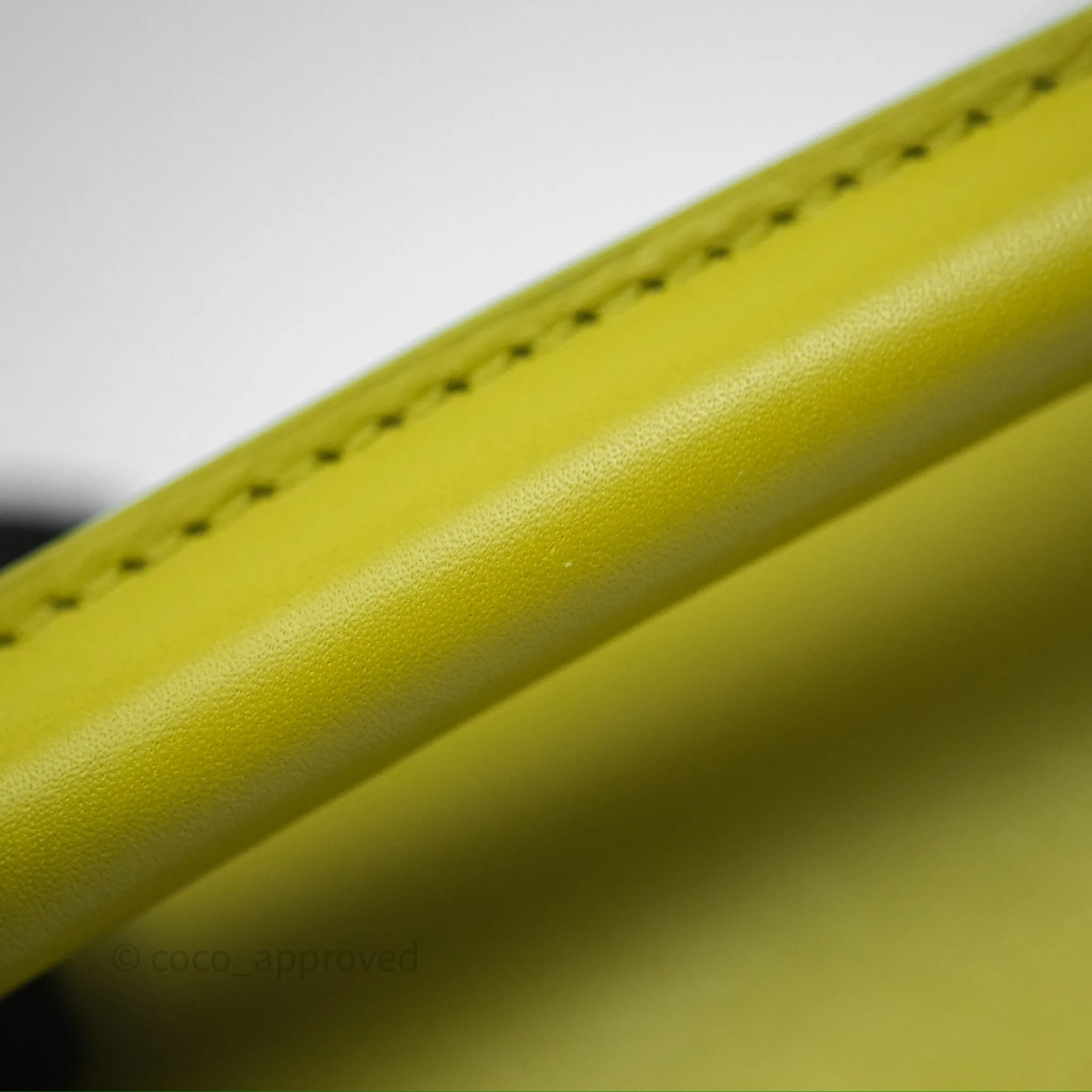 Loewe Mini Puzzle Edge Bag in Lime Smooth Calfskin