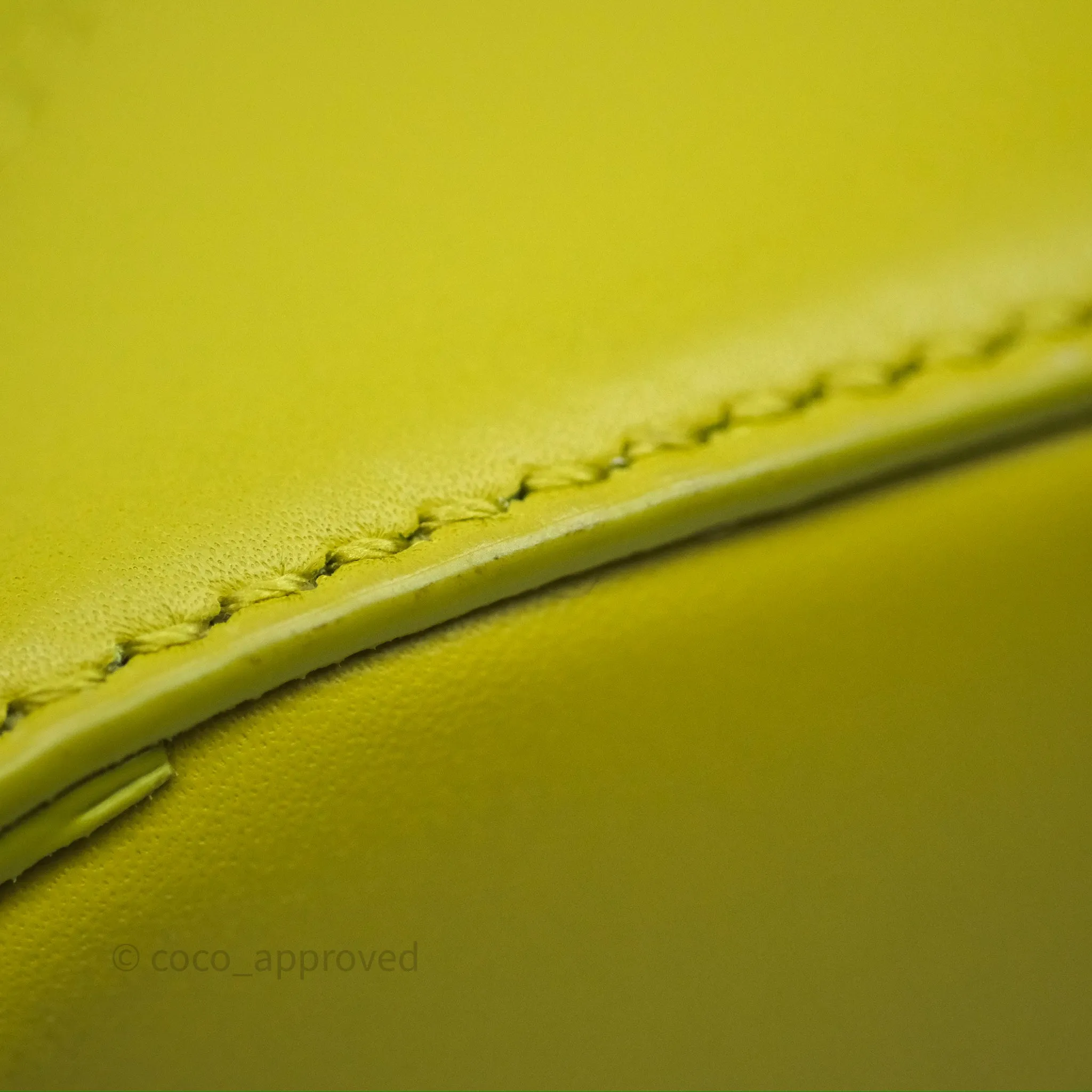 Loewe Mini Puzzle Edge Bag in Lime Smooth Calfskin