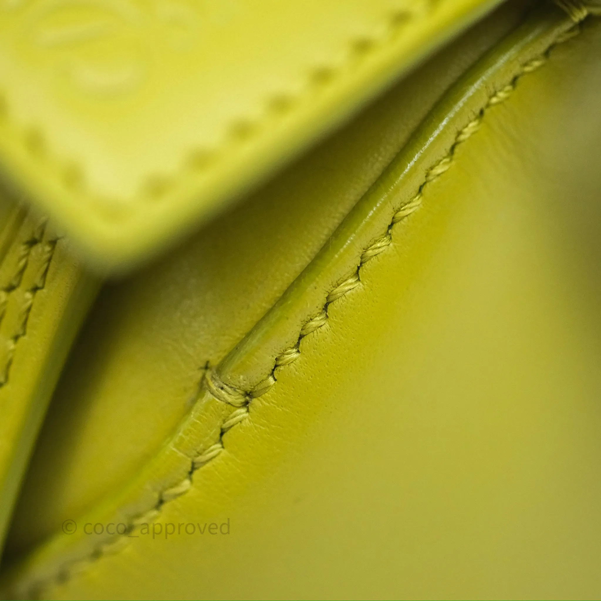 Loewe Mini Puzzle Edge Bag in Lime Smooth Calfskin