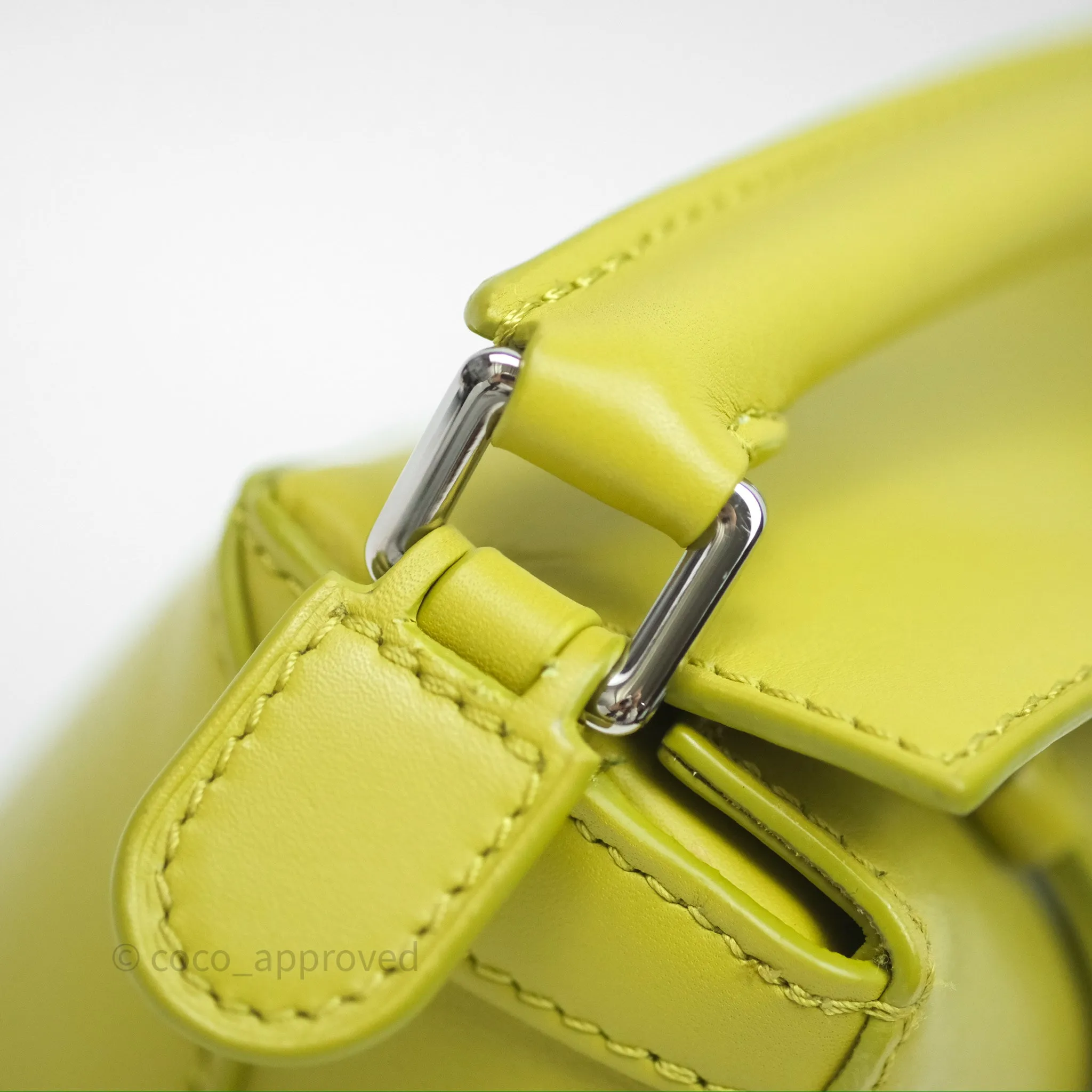 Loewe Mini Puzzle Edge Bag in Lime Smooth Calfskin