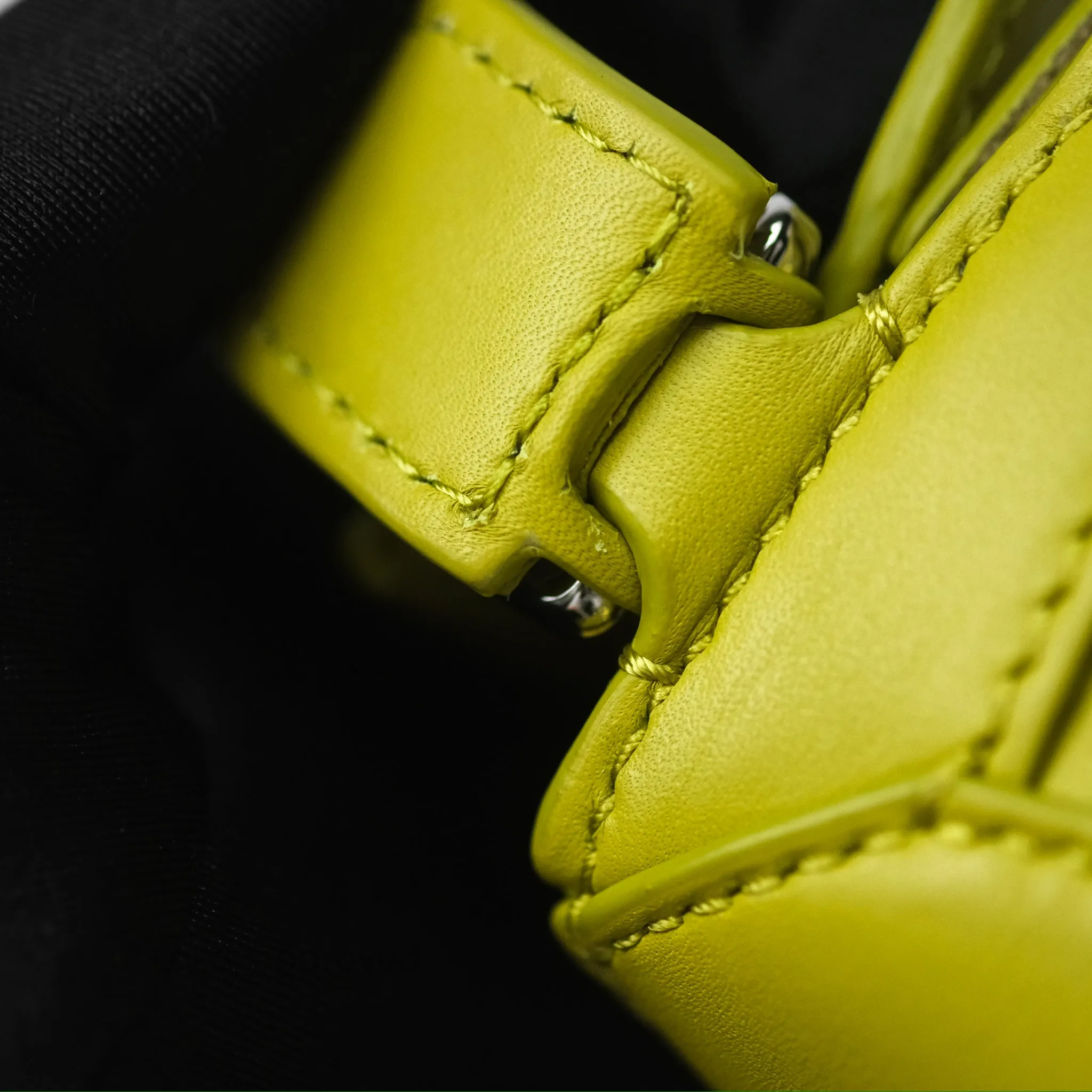 Loewe Mini Puzzle Edge Bag in Lime Smooth Calfskin