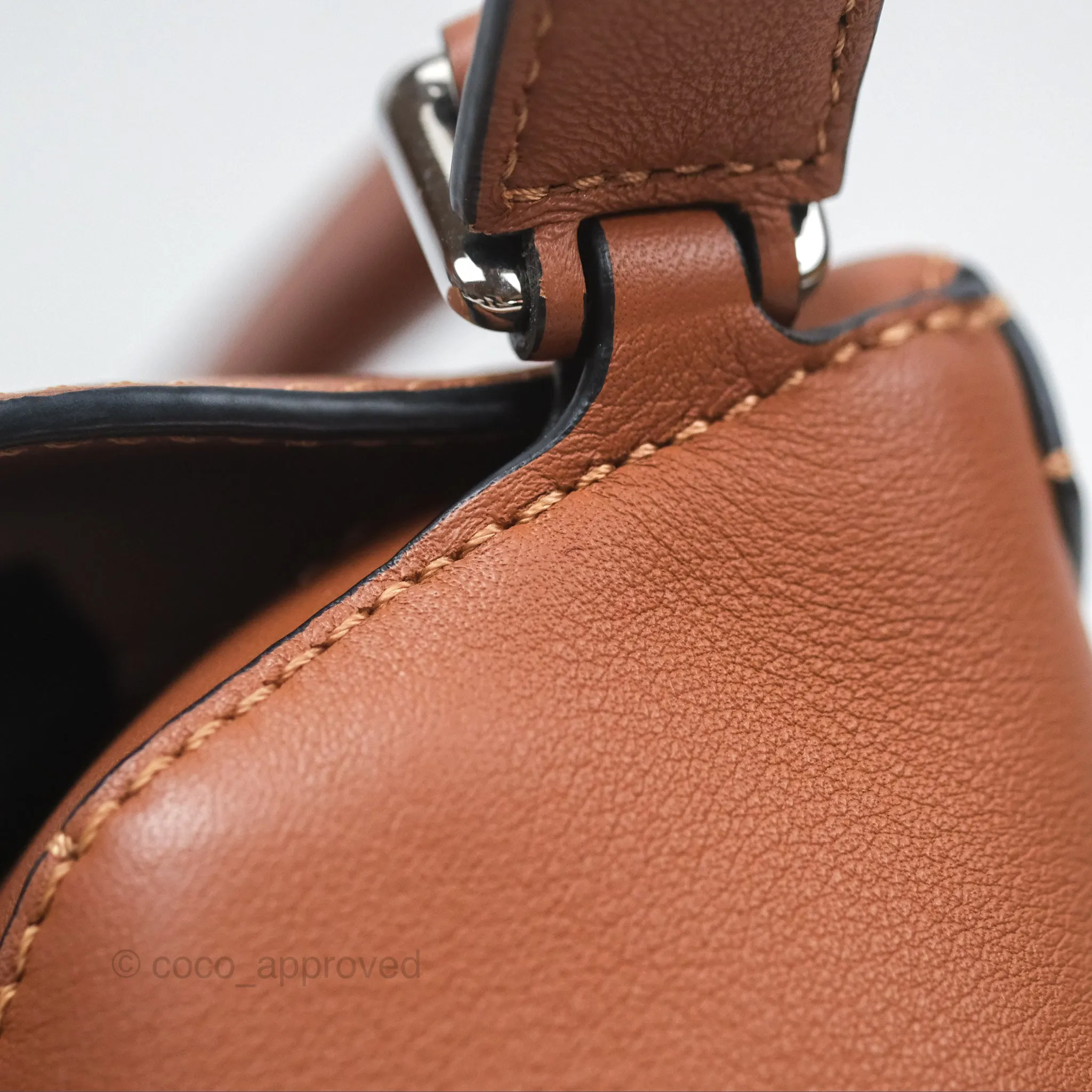 Loewe Mini Puzzle Edge Bag Tan Calfskin Palladium Hardware