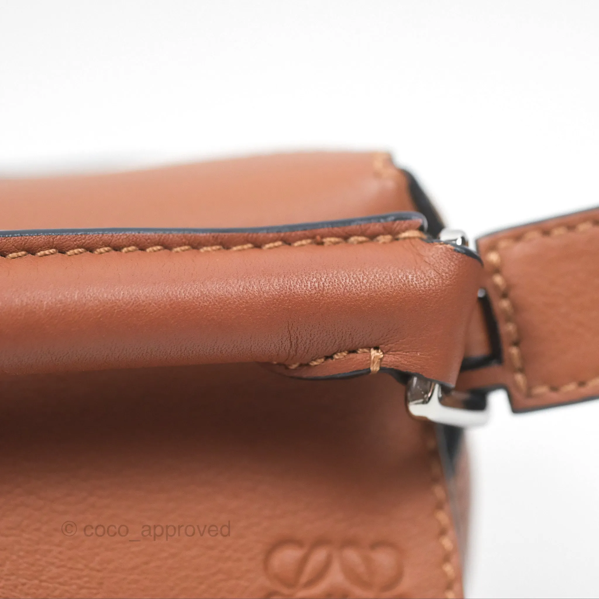 Loewe Mini Puzzle Edge Bag Tan Calfskin Palladium Hardware