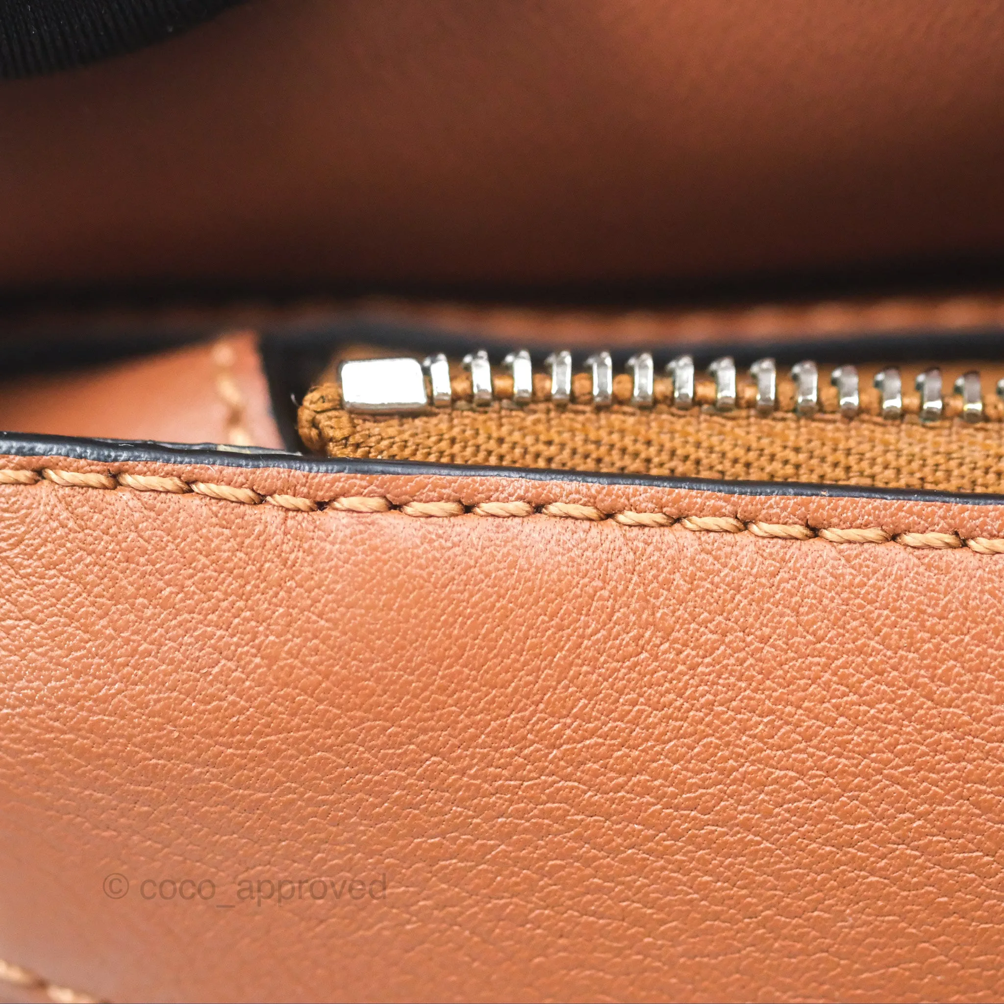 Loewe Mini Puzzle Edge Bag Tan Calfskin Palladium Hardware