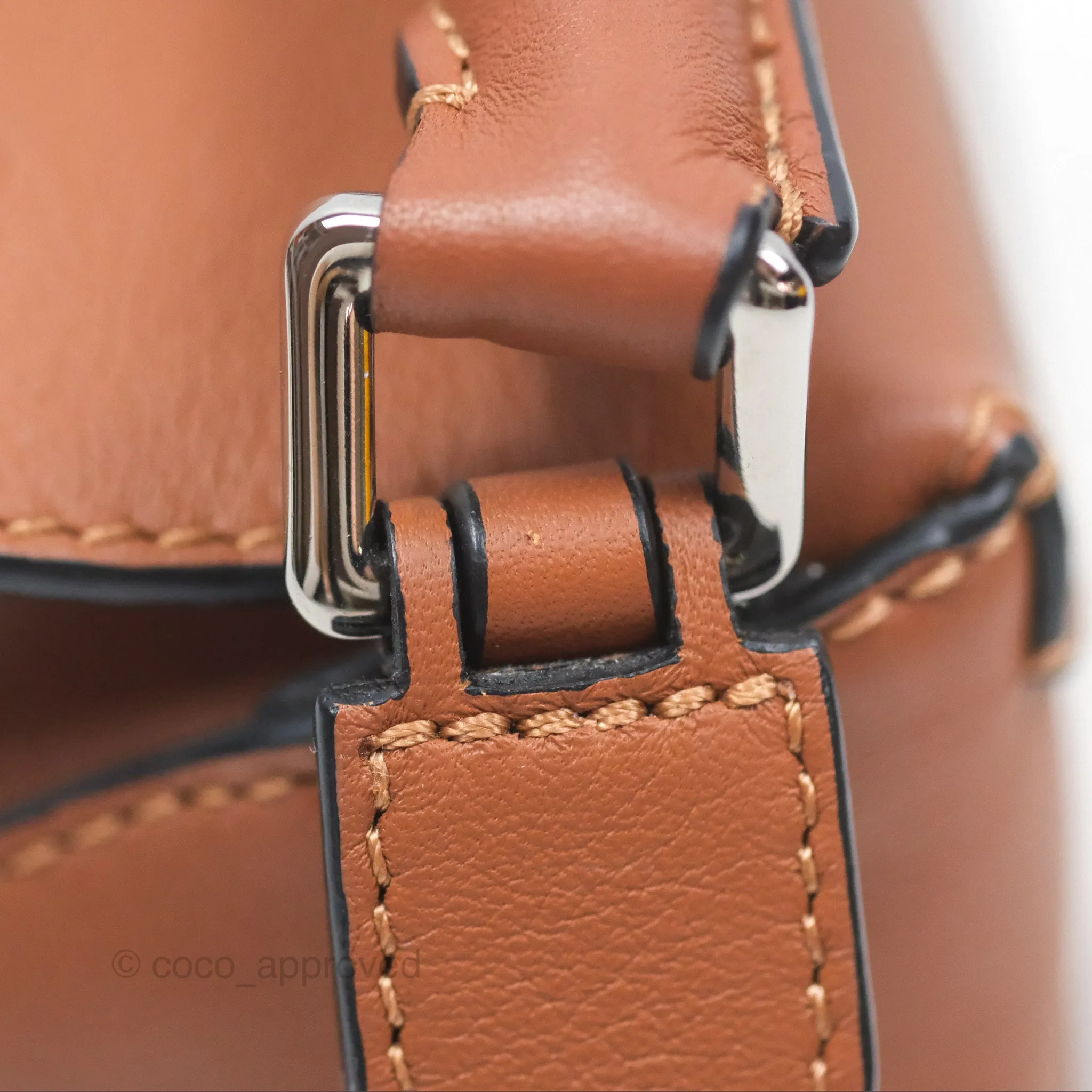 Loewe Mini Puzzle Edge Bag Tan Calfskin Palladium Hardware