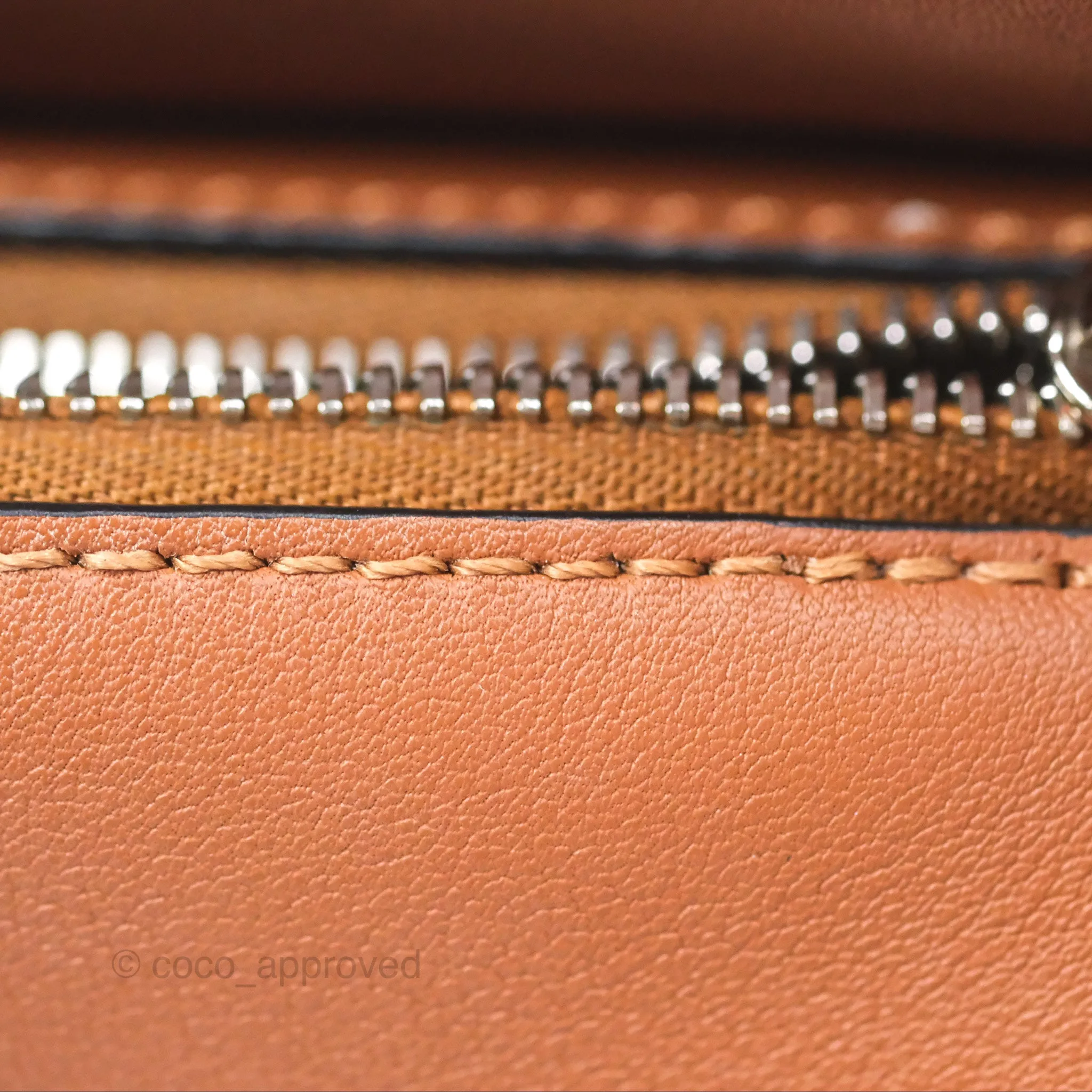 Loewe Mini Puzzle Edge Bag Tan Calfskin Palladium Hardware
