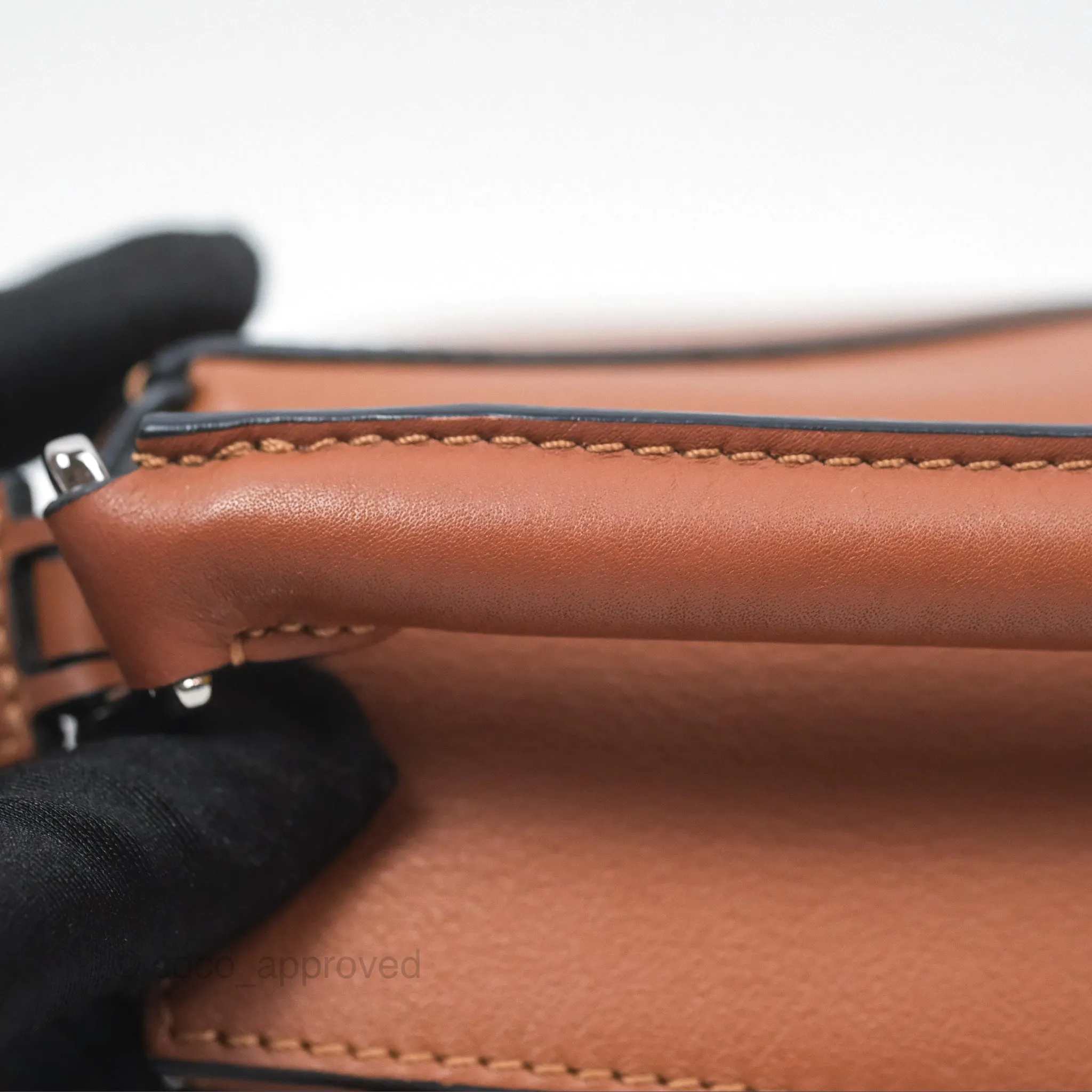 Loewe Mini Puzzle Edge Bag Tan Calfskin Palladium Hardware