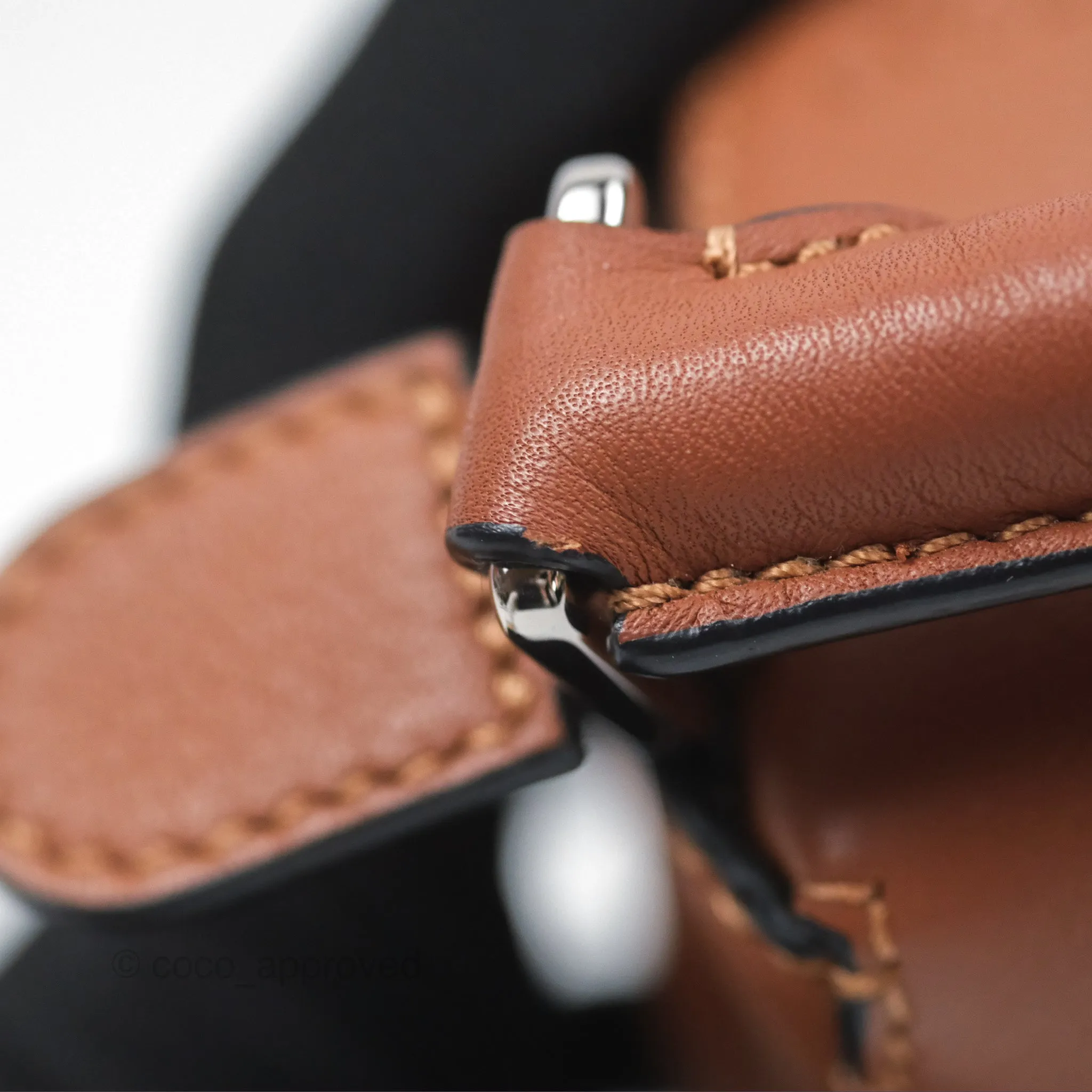 Loewe Mini Puzzle Edge Bag Tan Calfskin Palladium Hardware