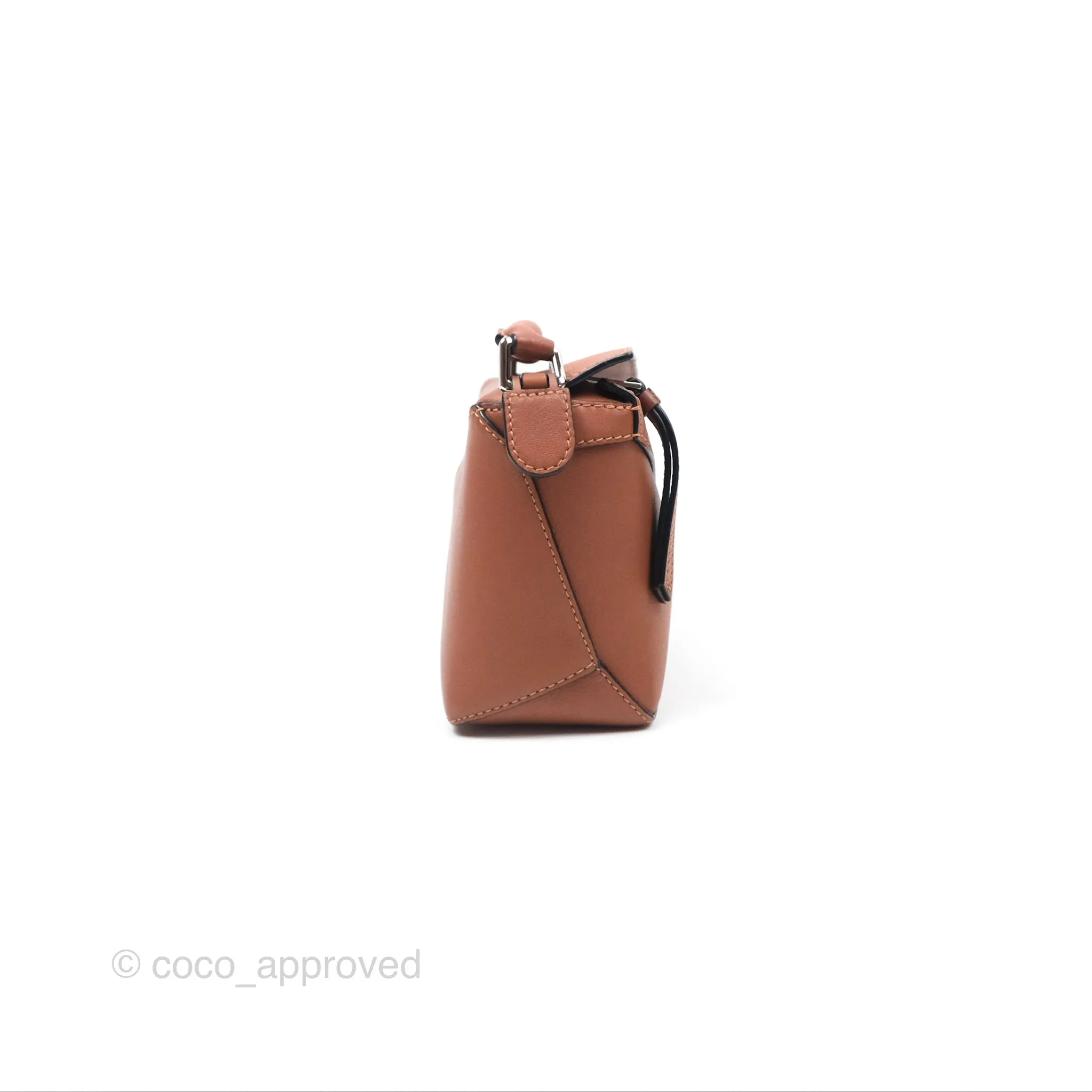 Loewe Mini Puzzle Edge Bag Tan Calfskin Palladium Hardware