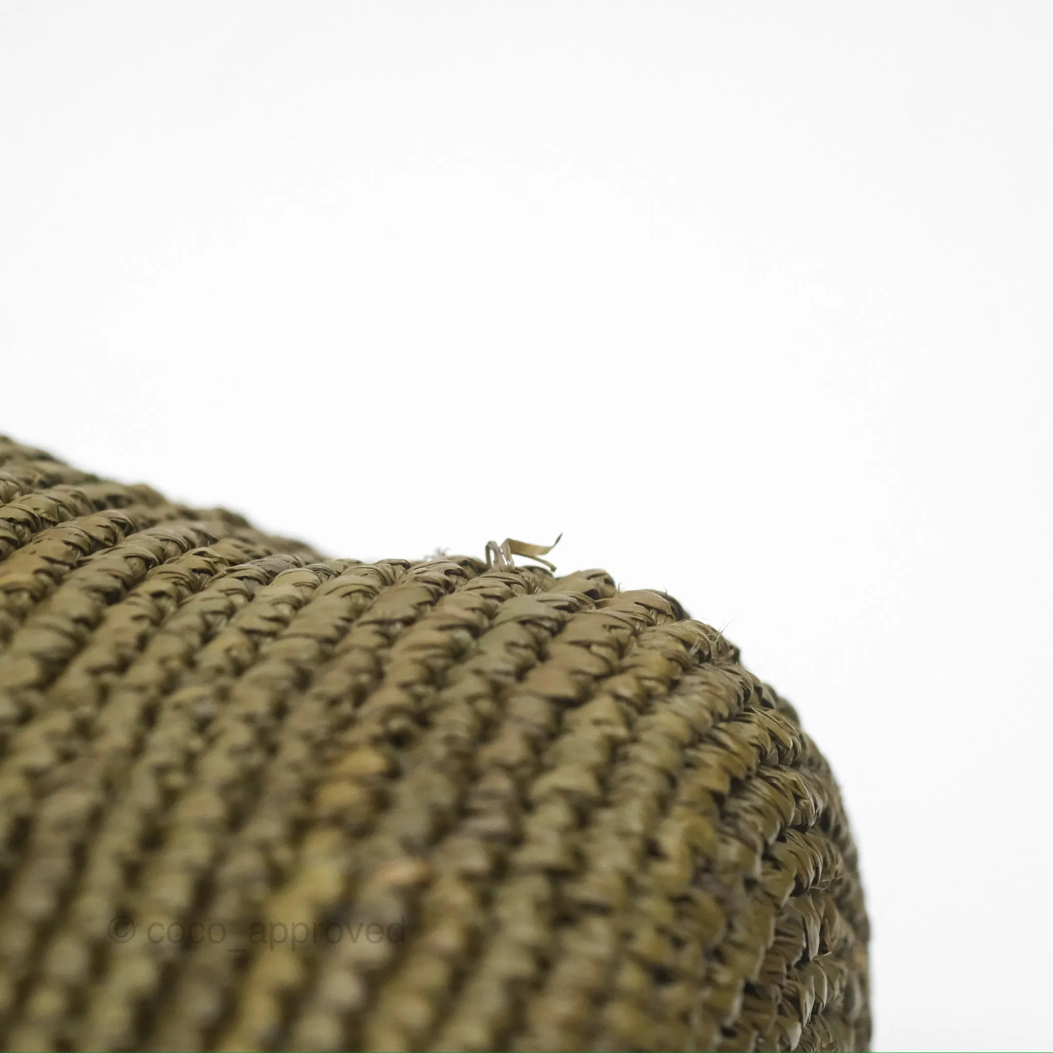 Loewe Mini Slit Bag in Raffia / Calfskin Natural Olive