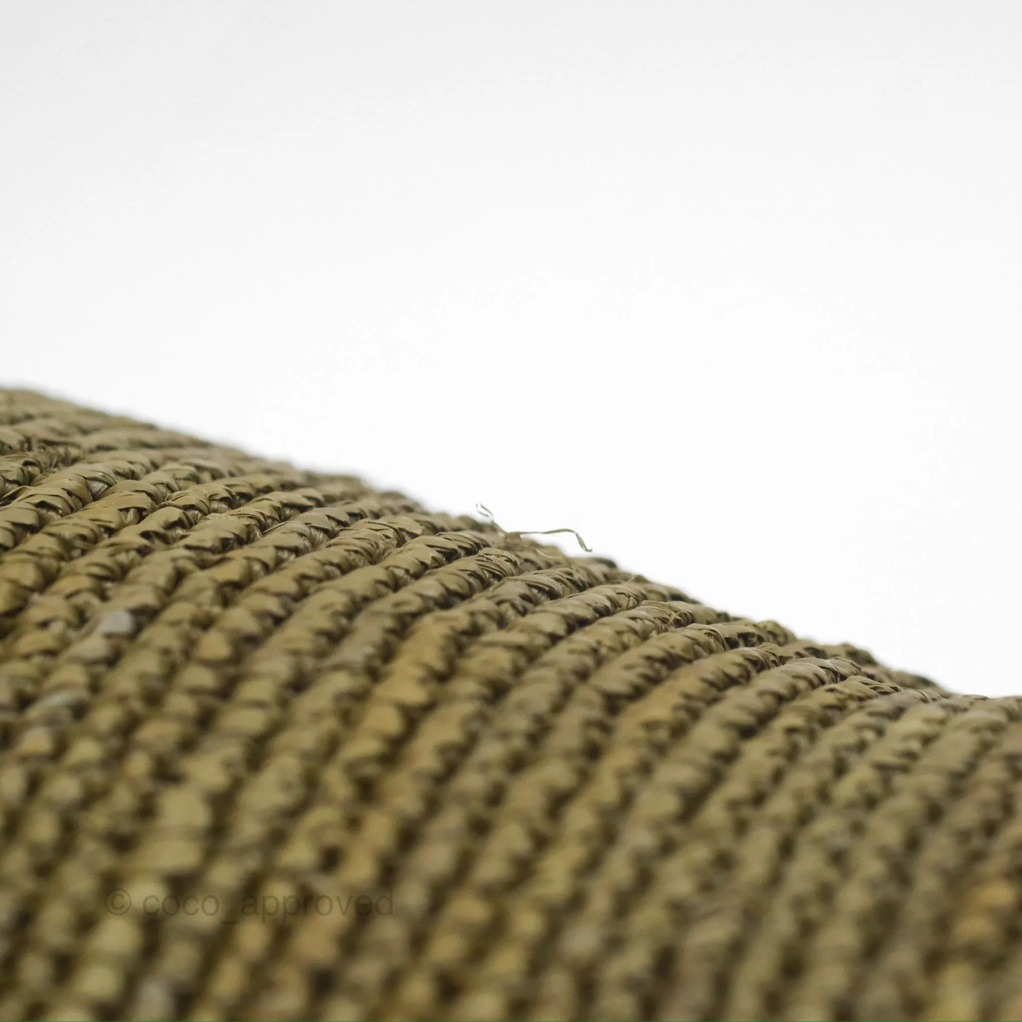 Loewe Mini Slit Bag in Raffia / Calfskin Natural Olive