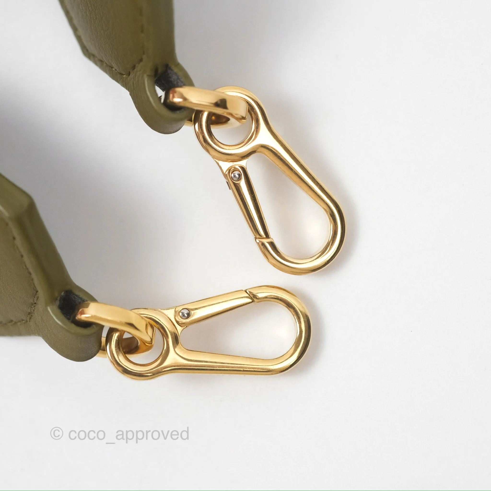 Loewe Mini Slit Bag in Raffia / Calfskin Natural Olive