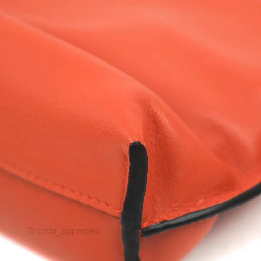 Loewe Nano Flamenco Clutch with Chain Vermillion Calfskin