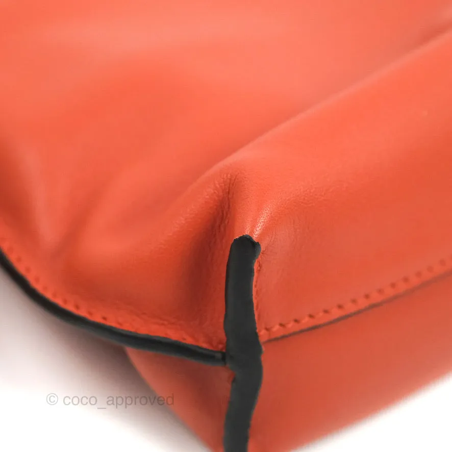 Loewe Nano Flamenco Clutch with Chain Vermillion Calfskin