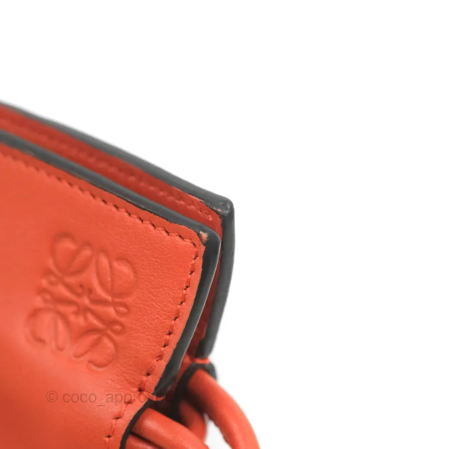 Loewe Nano Flamenco Clutch with Chain Vermillion Calfskin