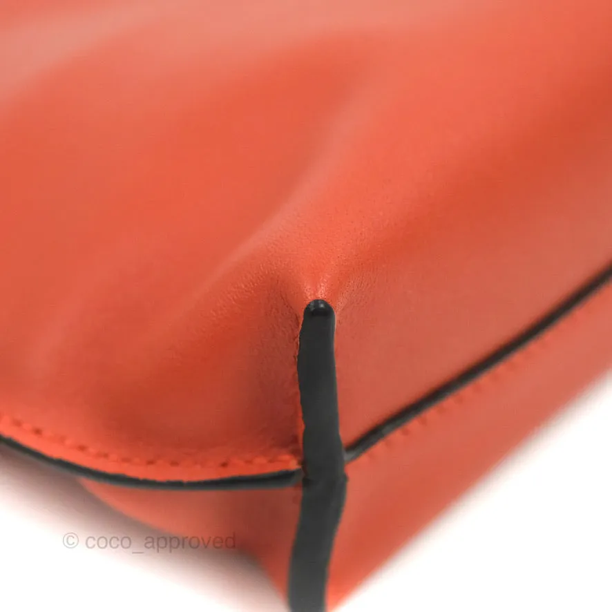 Loewe Nano Flamenco Clutch with Chain Vermillion Calfskin