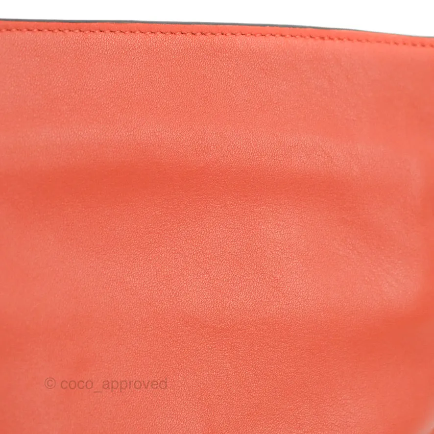 Loewe Nano Flamenco Clutch with Chain Vermillion Calfskin