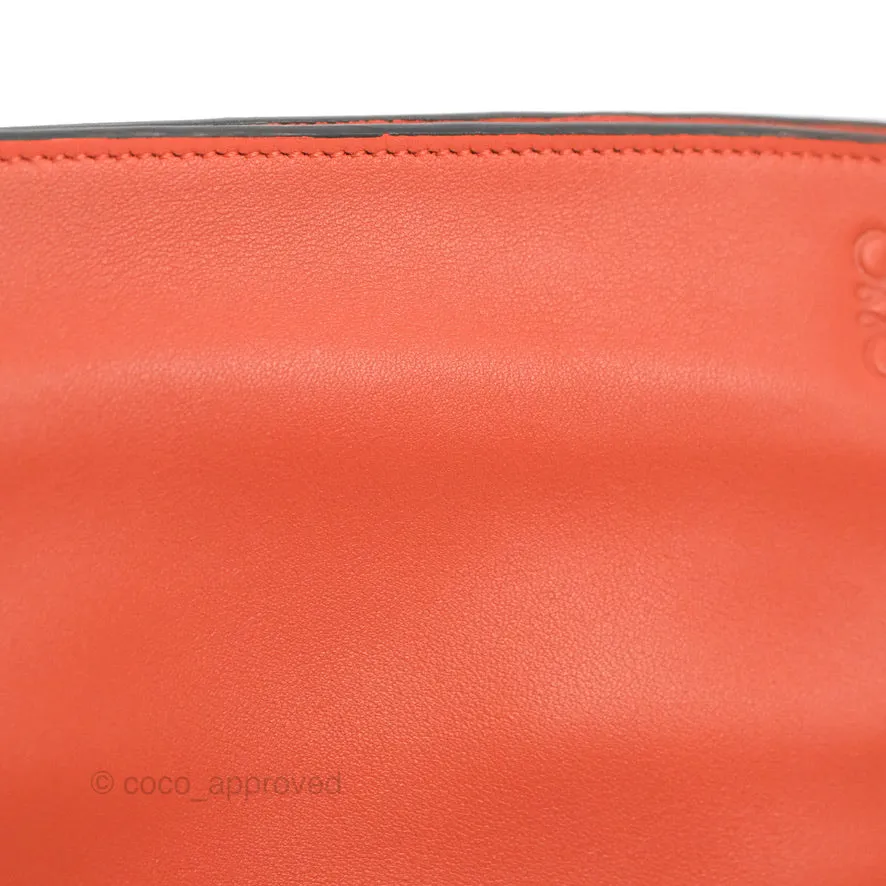 Loewe Nano Flamenco Clutch with Chain Vermillion Calfskin