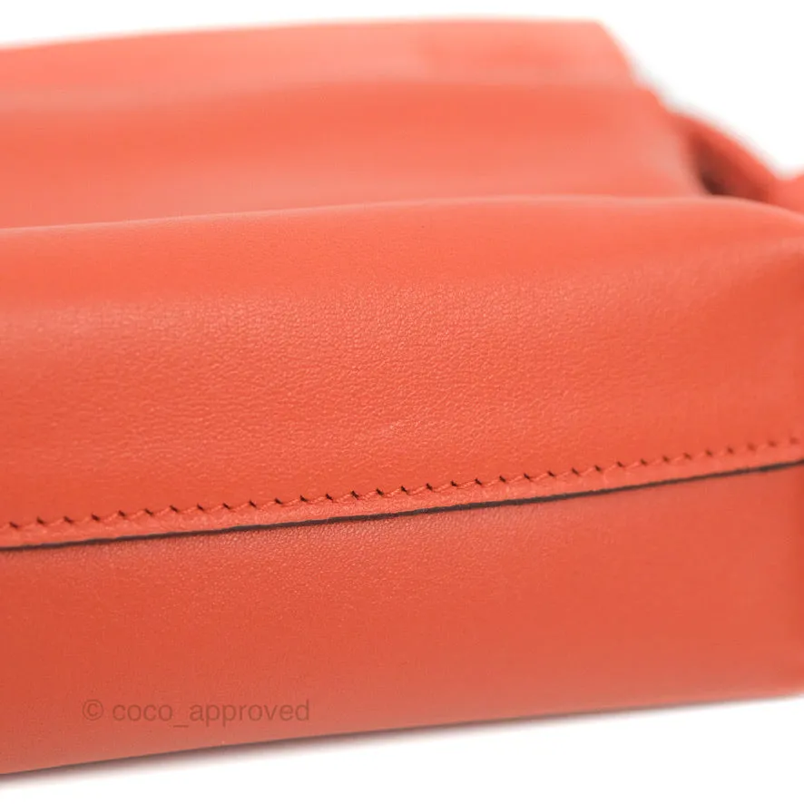 Loewe Nano Flamenco Clutch with Chain Vermillion Calfskin