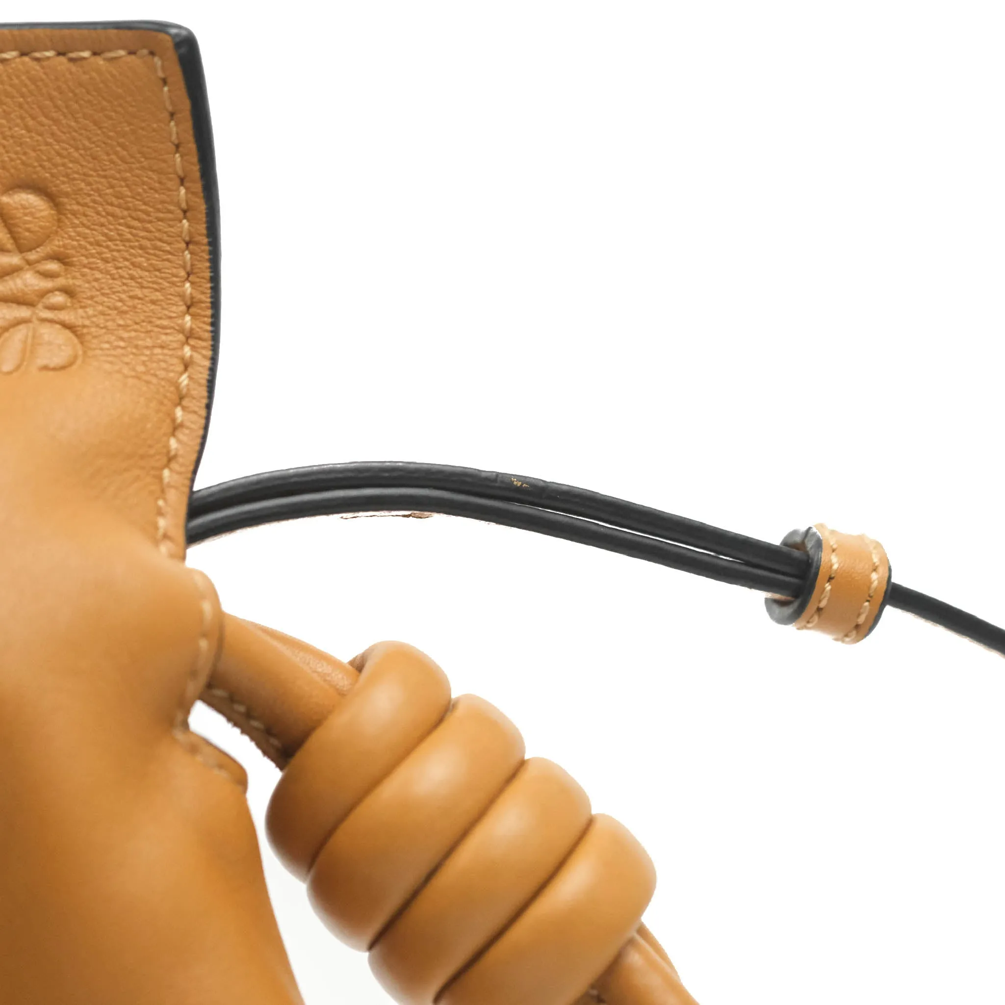 Loewe Nappa Flamenco Knot Clutch Warm Desert