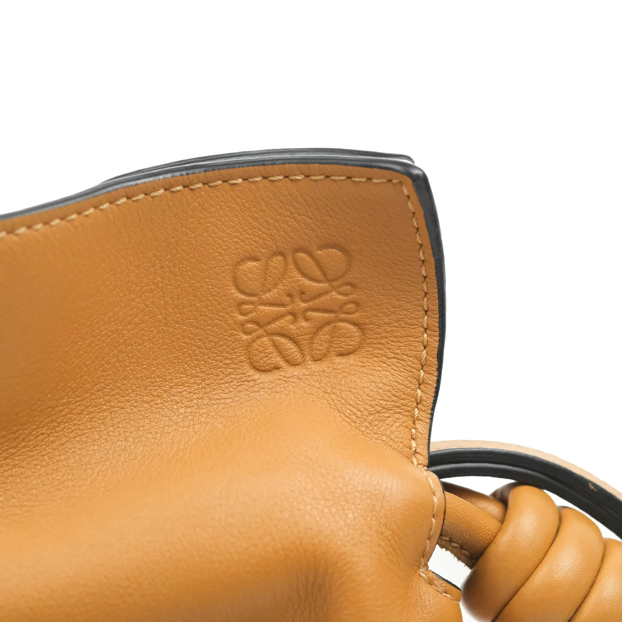 Loewe Nappa Flamenco Knot Clutch Warm Desert
