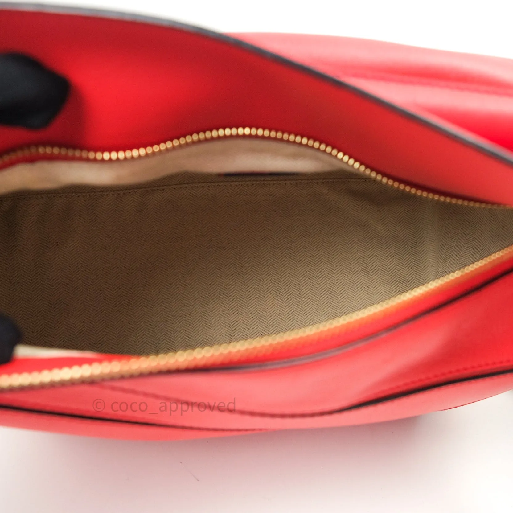 Loewe Puzzle Medium Red Calfskin Gold Hardware