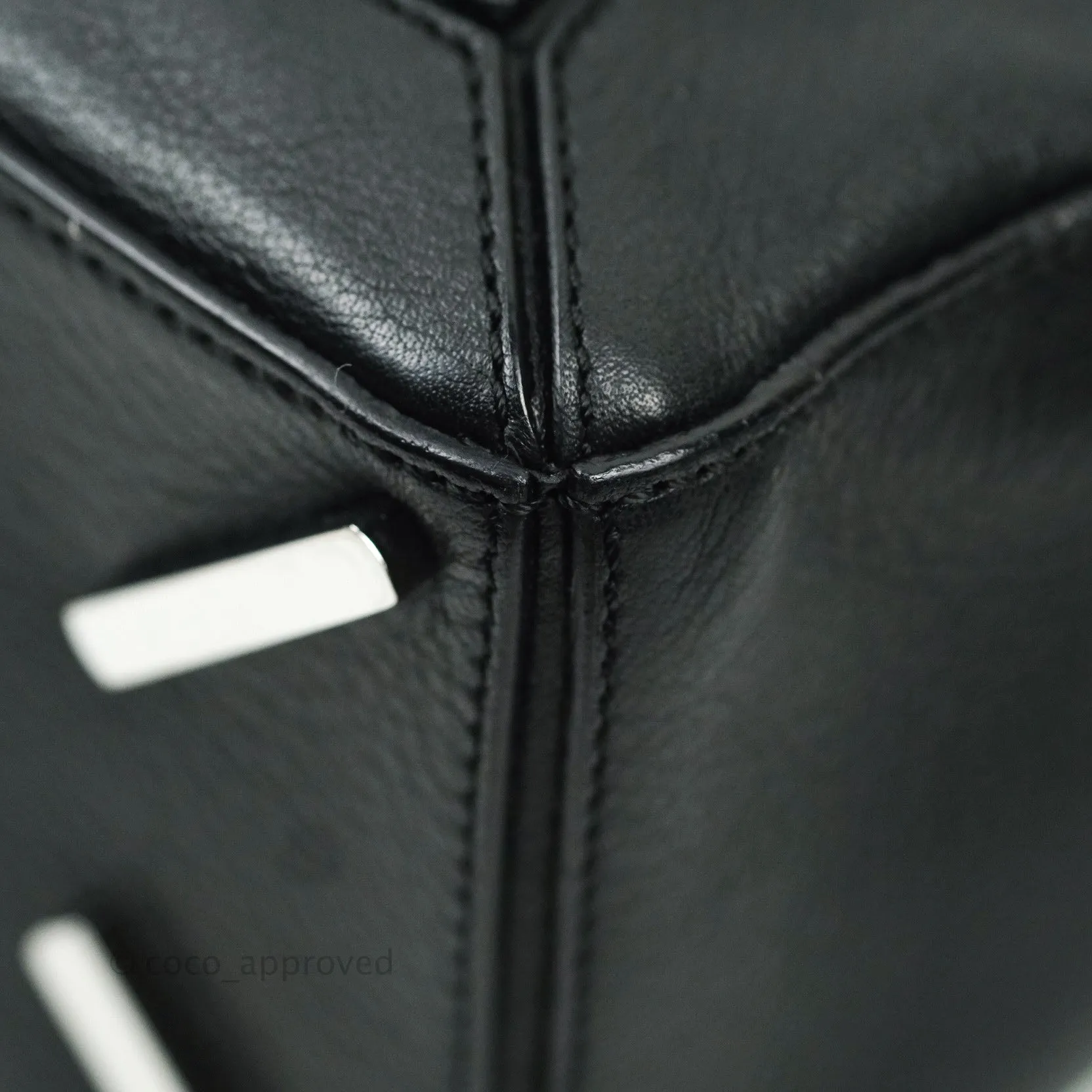 Loewe Puzzle Small Black Calfskin Silver Hardware