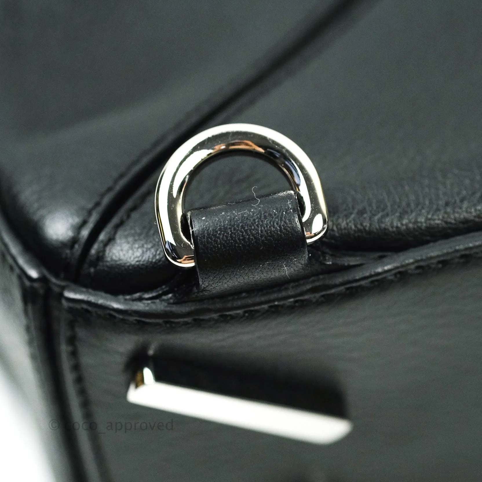Loewe Puzzle Small Black Calfskin Silver Hardware