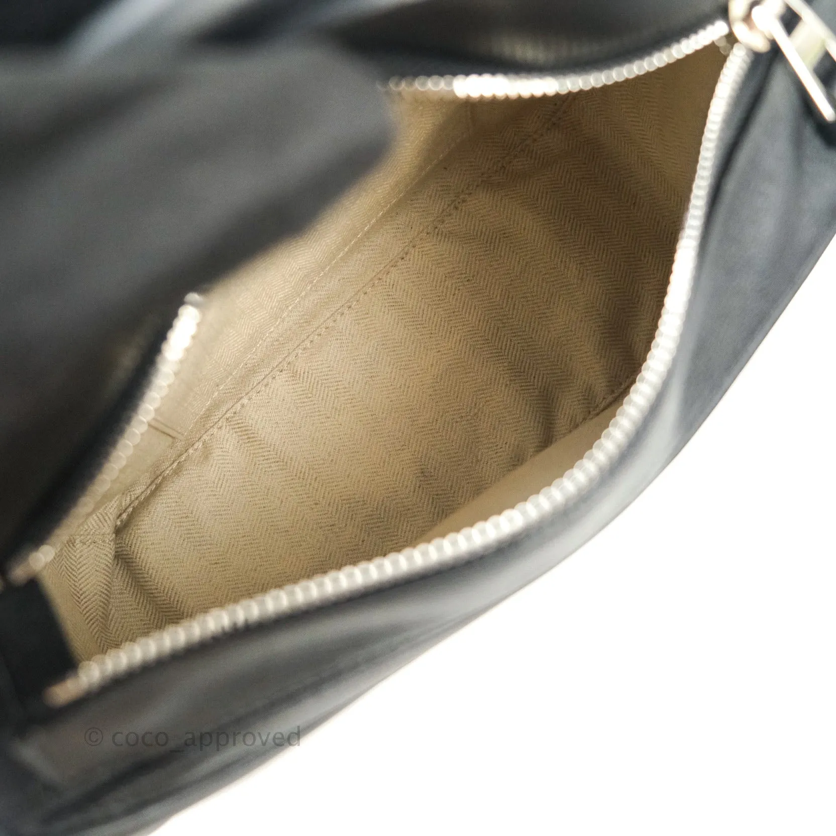Loewe Puzzle Small Black Calfskin Silver Hardware